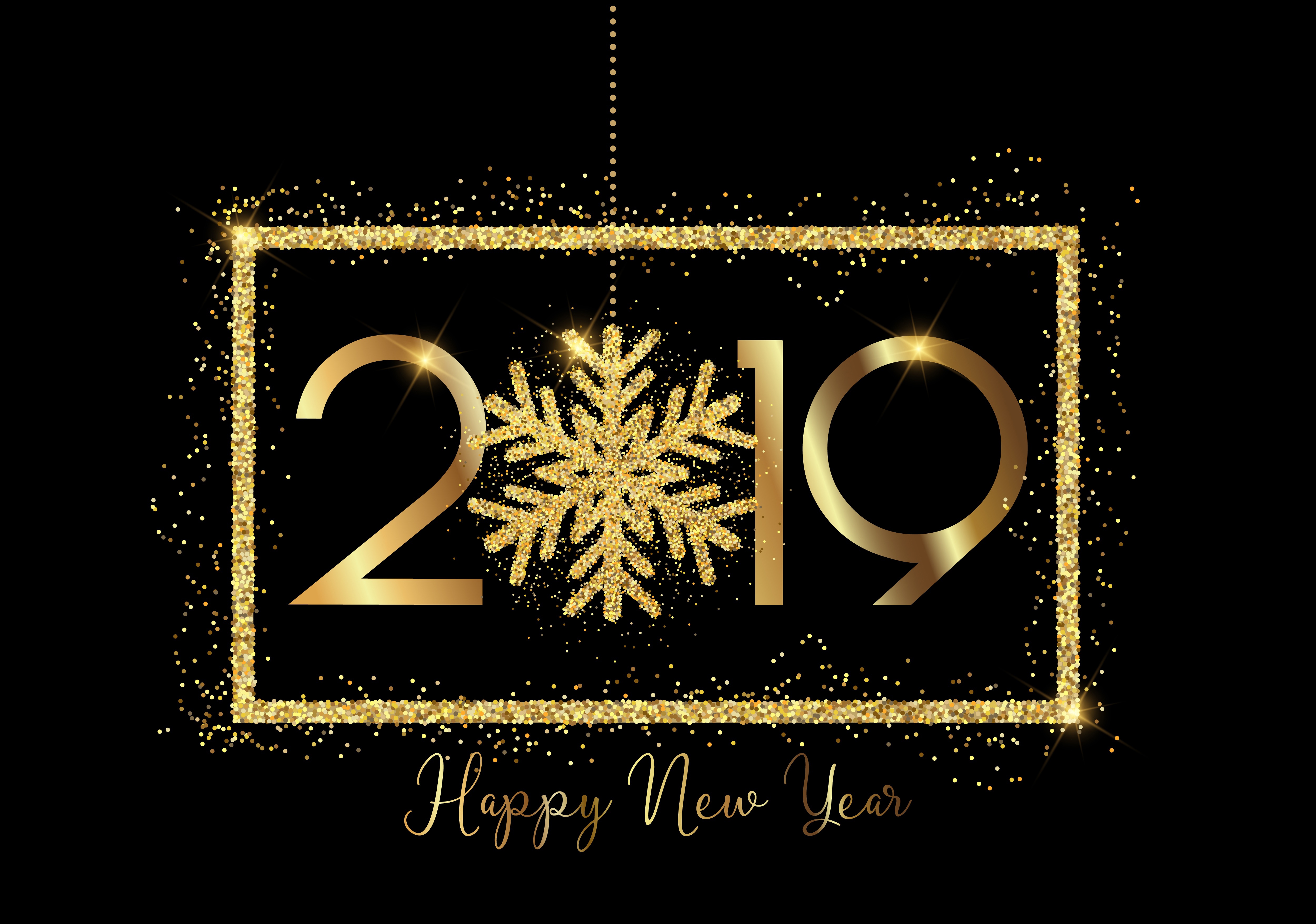 923361 baixar papel de parede feriados, ano novo 2019, feliz ano novo, floco de neve - protetores de tela e imagens gratuitamente