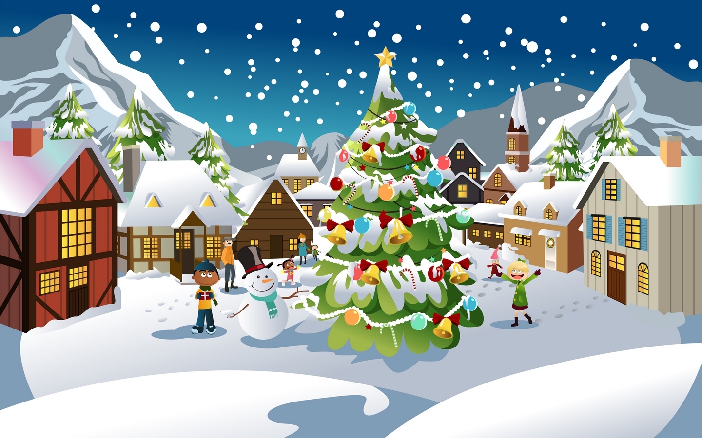 Скачати мобільні шпалери Свята, Сніг, Новий Рік, Різдво, Малюнки безкоштовно.