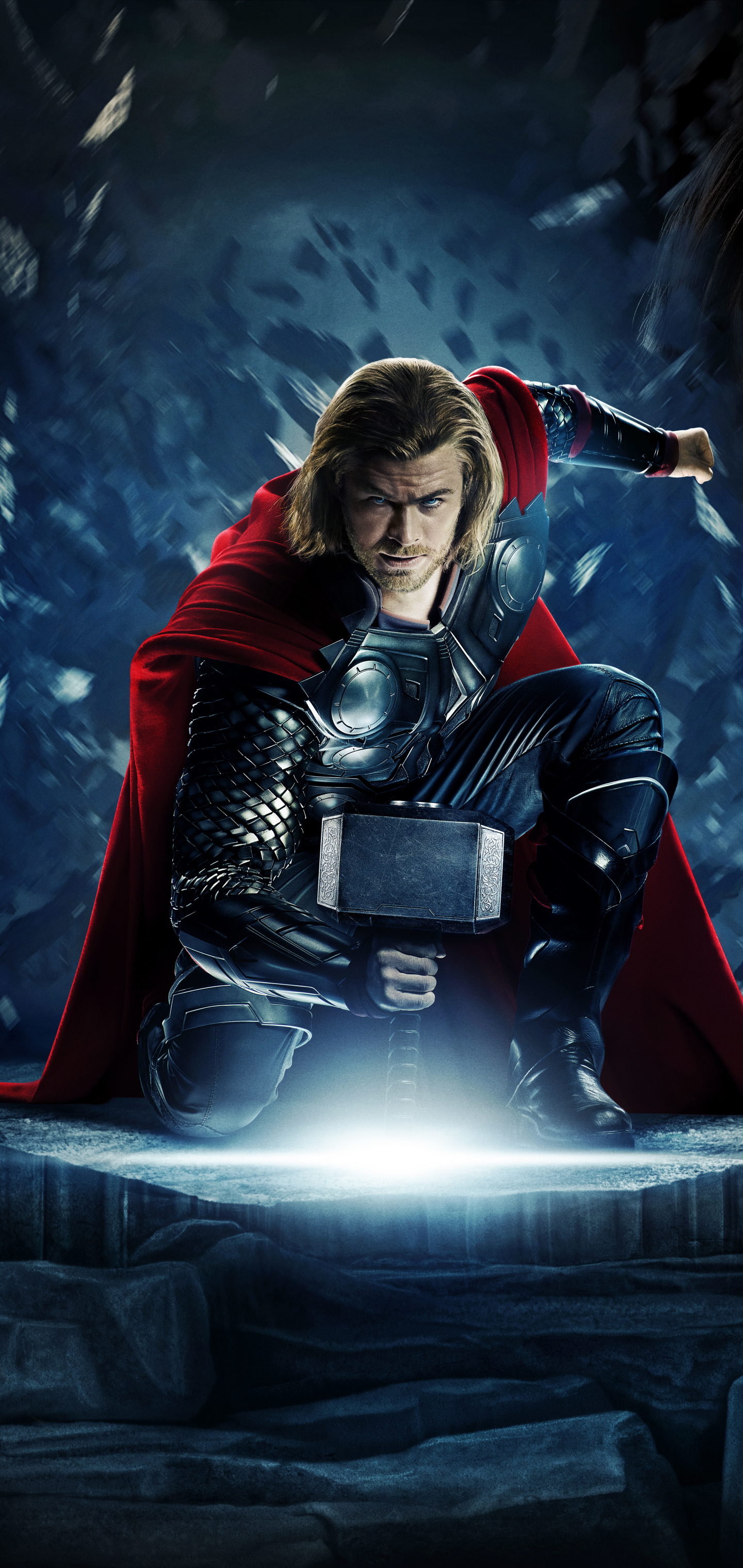 Descarga gratuita de fondo de pantalla para móvil de Películas, Mjolnir, Thor, Chris Hemsworth.