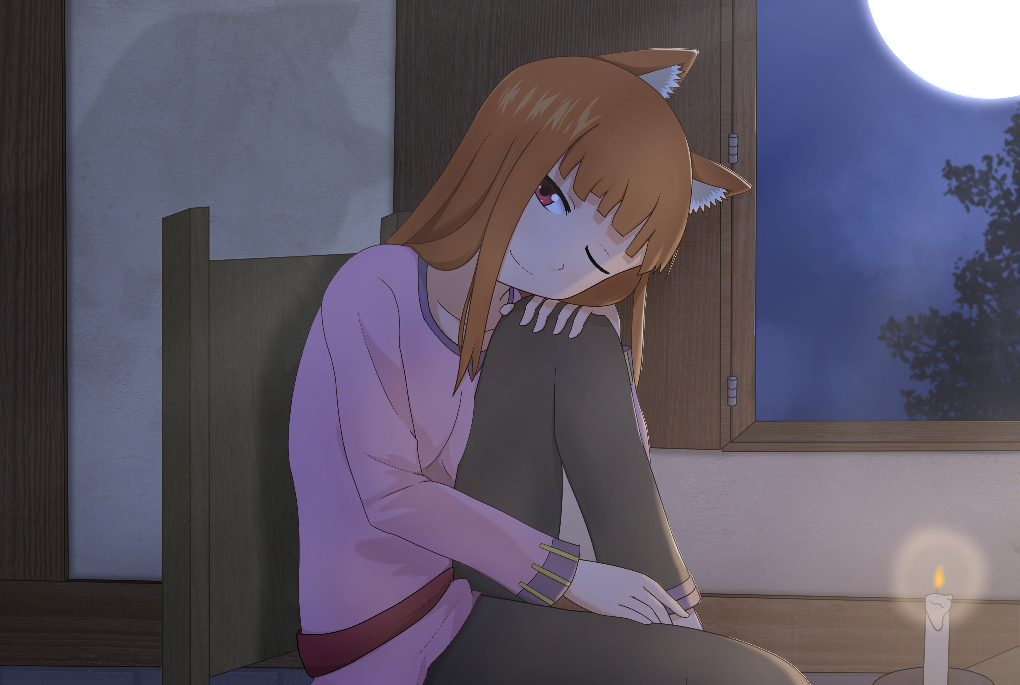 Download mobile wallpaper Spice And Wolf, Holo (Spice & Wolf), Anime for free.