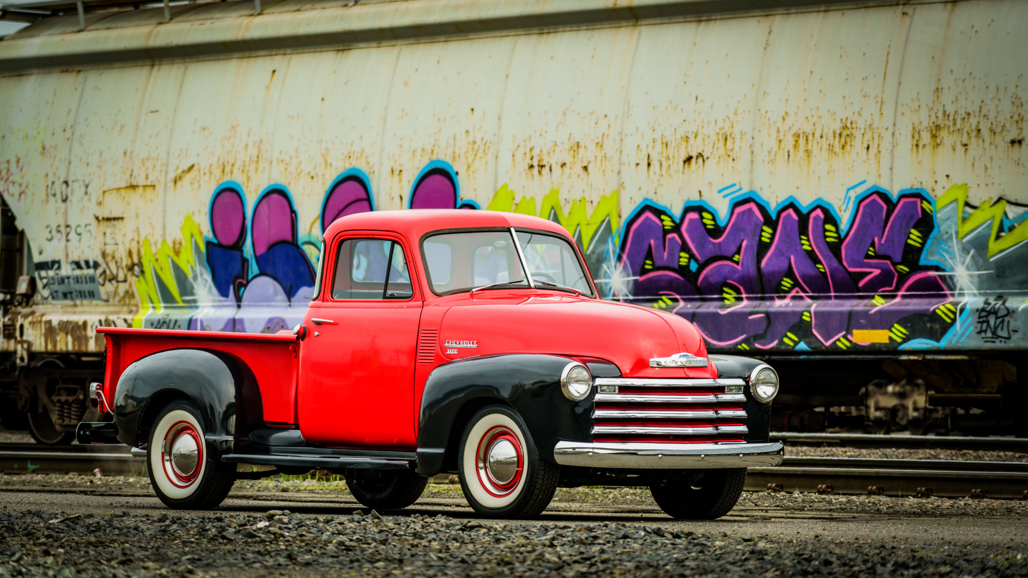 Download mobile wallpaper Chevrolet, Car, Old Car, Vehicles, Chevrolet 3100, Chevrolet 5 Window Pickup for free.
