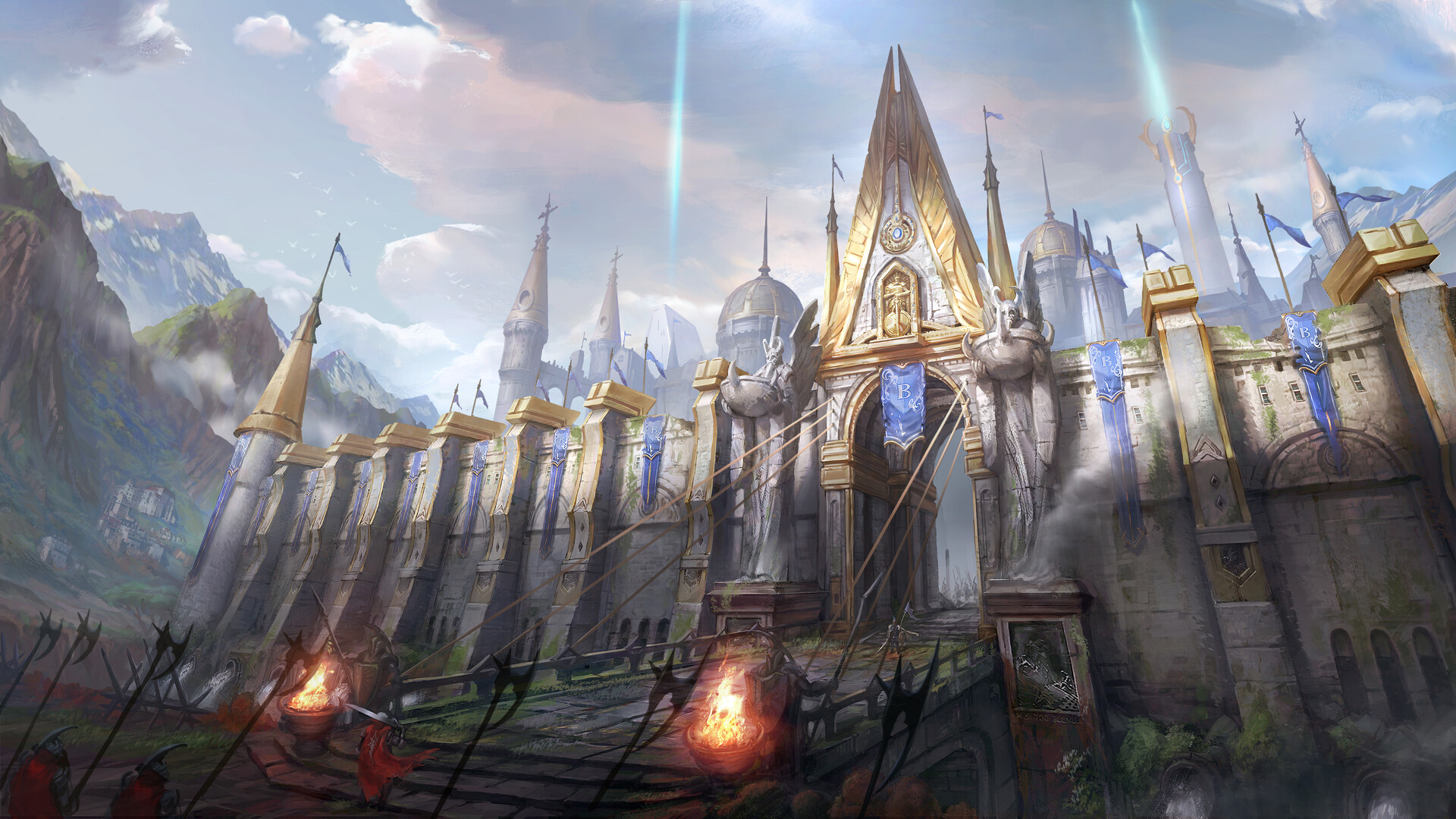 Free download wallpaper Fantasy, Castles, Gate, Castle on your PC desktop