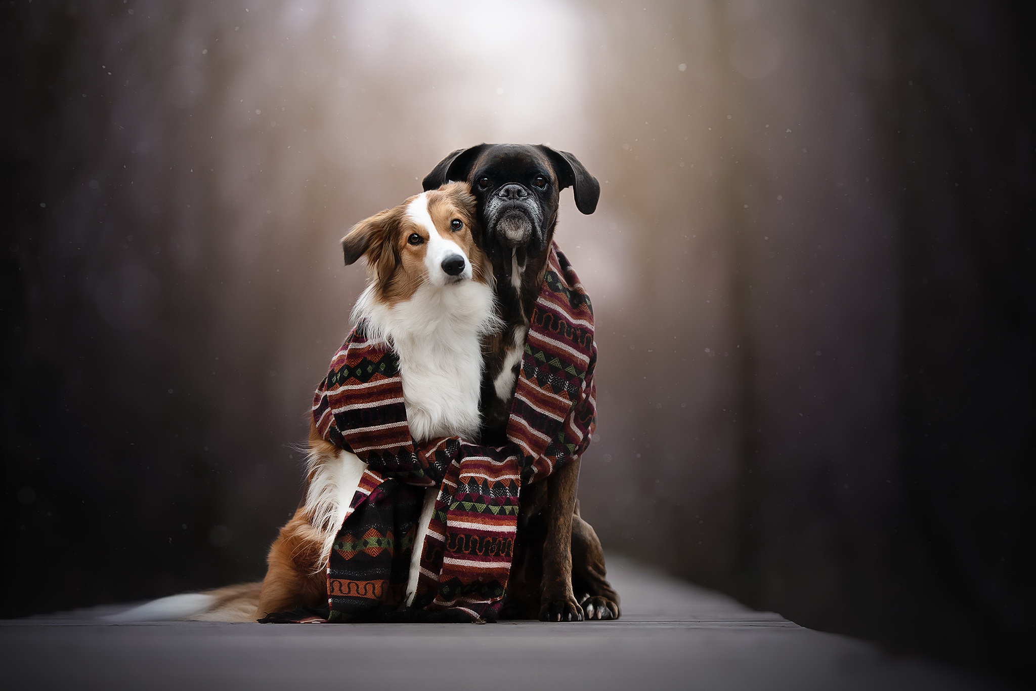 Download mobile wallpaper Dogs, Dog, Animal, Scarf for free.
