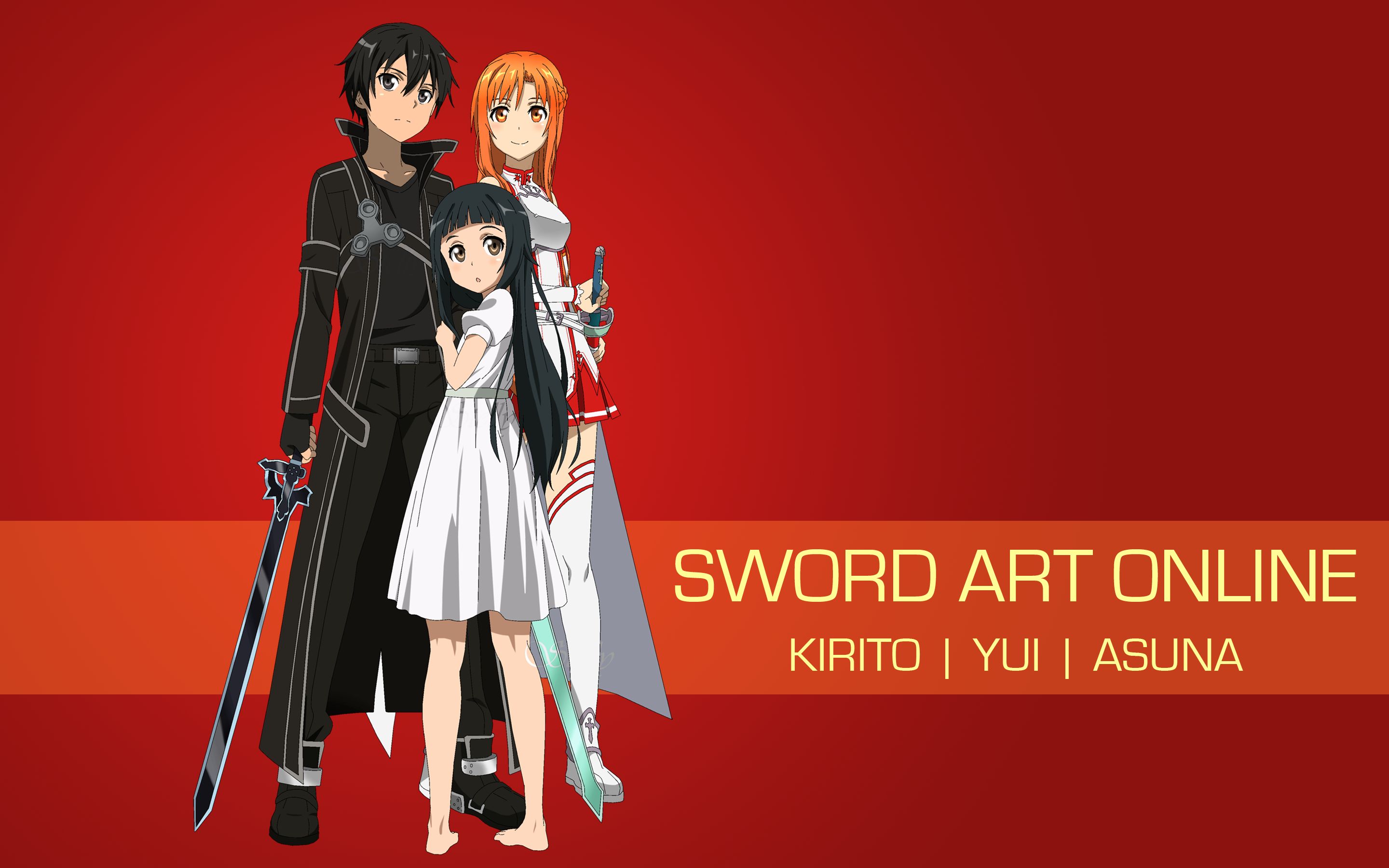 Handy-Wallpaper Animes, Asuna Yuuki, Sword Art Online, Kirito (Schwertkunst Online), Kazuto Kirigaya, Yui (Schwertkunst Online) kostenlos herunterladen.