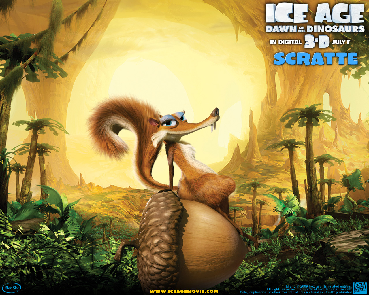 11091 скачать обои мультфильмы, ледниковый период (ice age), скрэтти (scratte), животные, желтые - заставки и картинки бесплатно