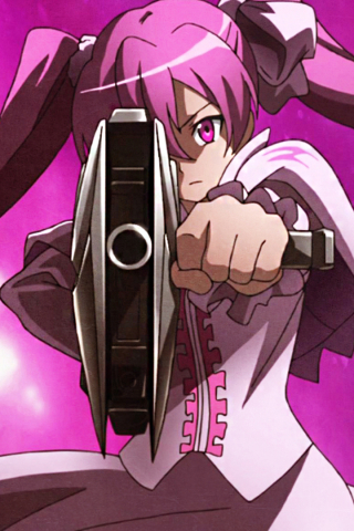 Baixar papel de parede para celular de Anime, Arma, Cabelo Rosa, Pistola, Cabelo Longo, Twintails, Olhos Cor De Rosa, Vestido Rosa, Mina (Akame Ga Kill!), Akame Ga Kill! gratuito.
