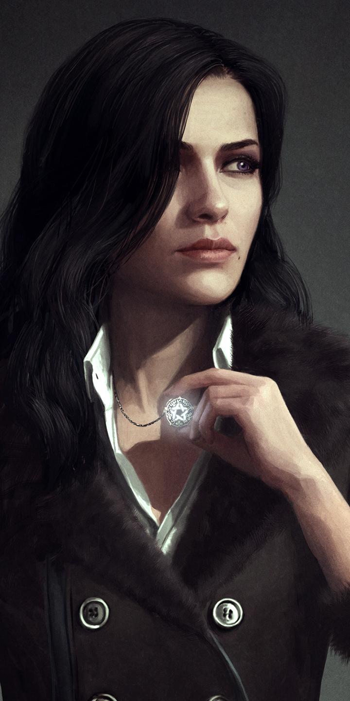 Download mobile wallpaper Video Game, Black Hair, Purple Eyes, The Witcher, The Witcher 3: Wild Hunt, Yennefer Of Vengerberg for free.