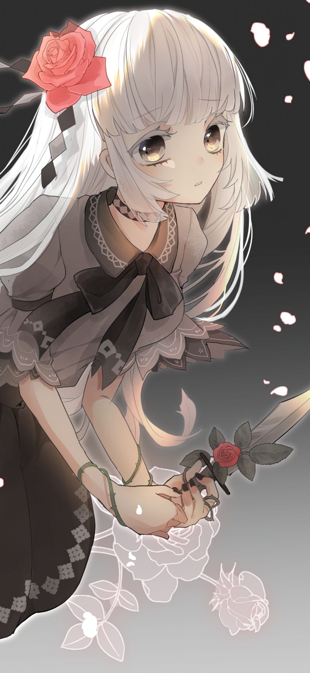 Download mobile wallpaper Anime, Girl, White Hair for free.