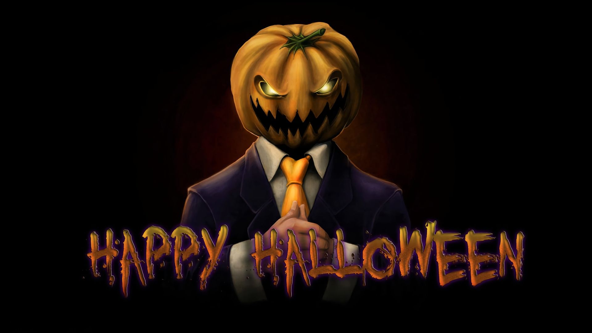 holiday, halloween, happy halloween, head, jack o' lantern, suit, tie