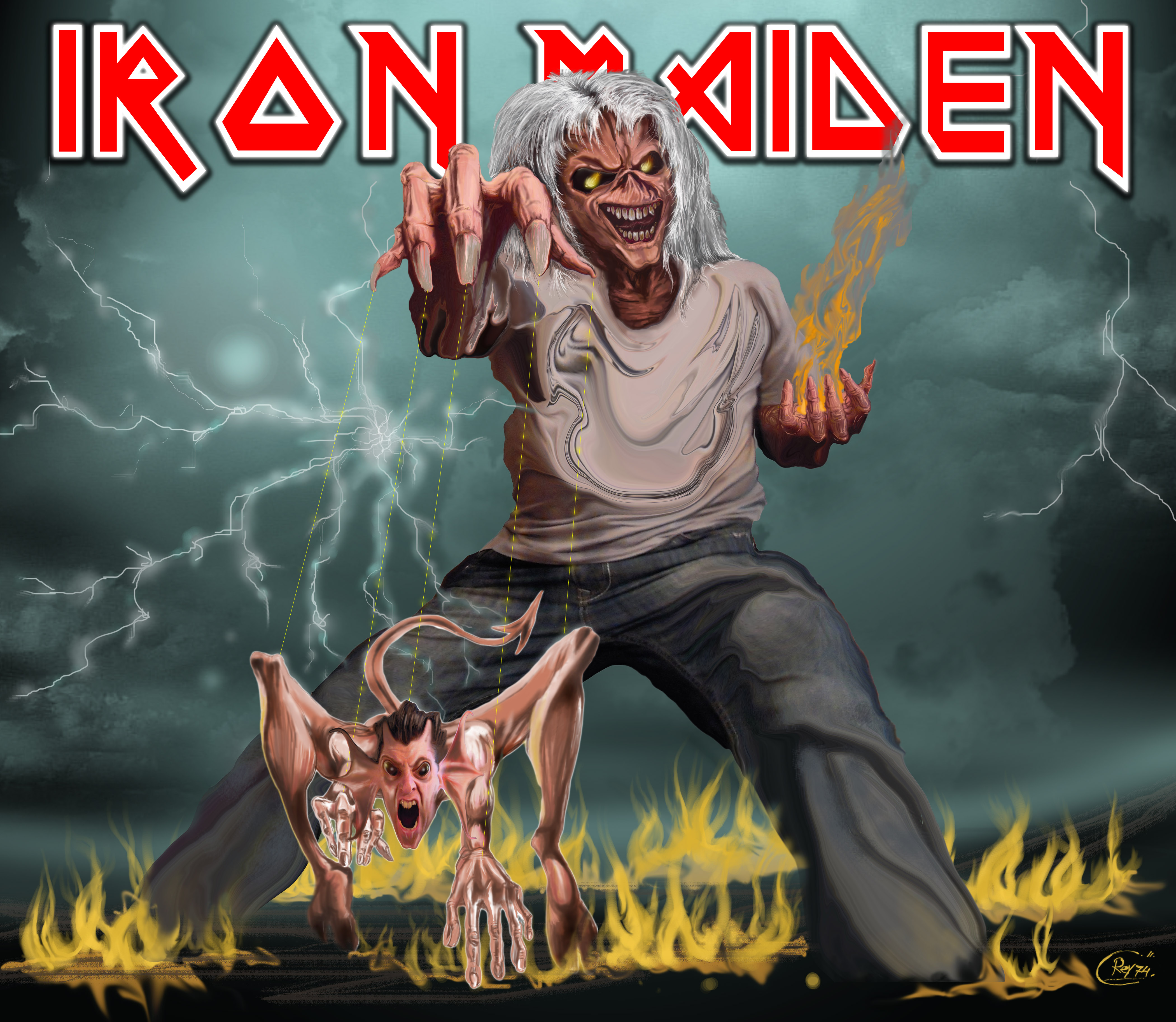 Horizontal Wallpaper Iron Maiden 