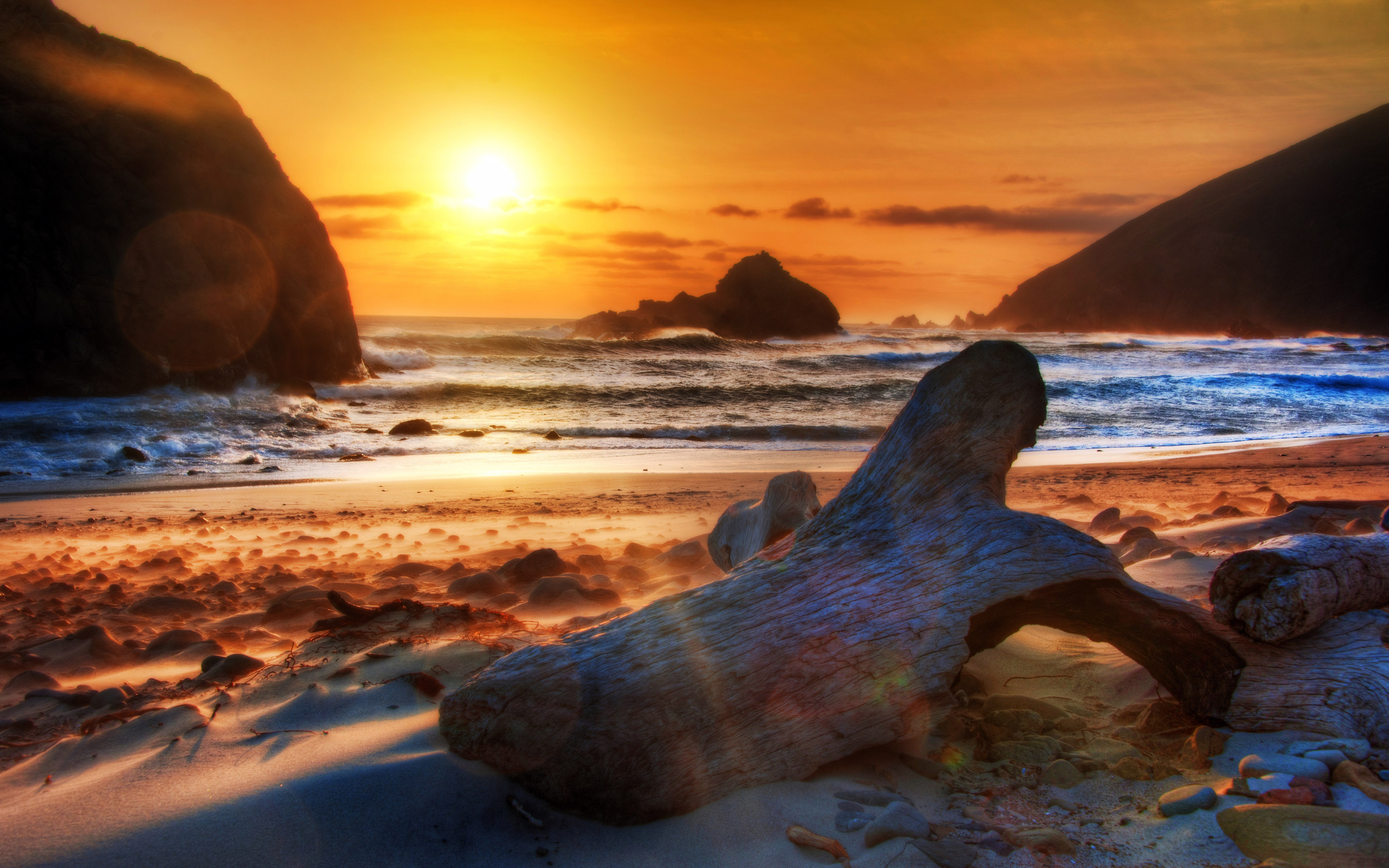 Free download wallpaper Landscape, Sea, Nature, Beach on your PC desktop