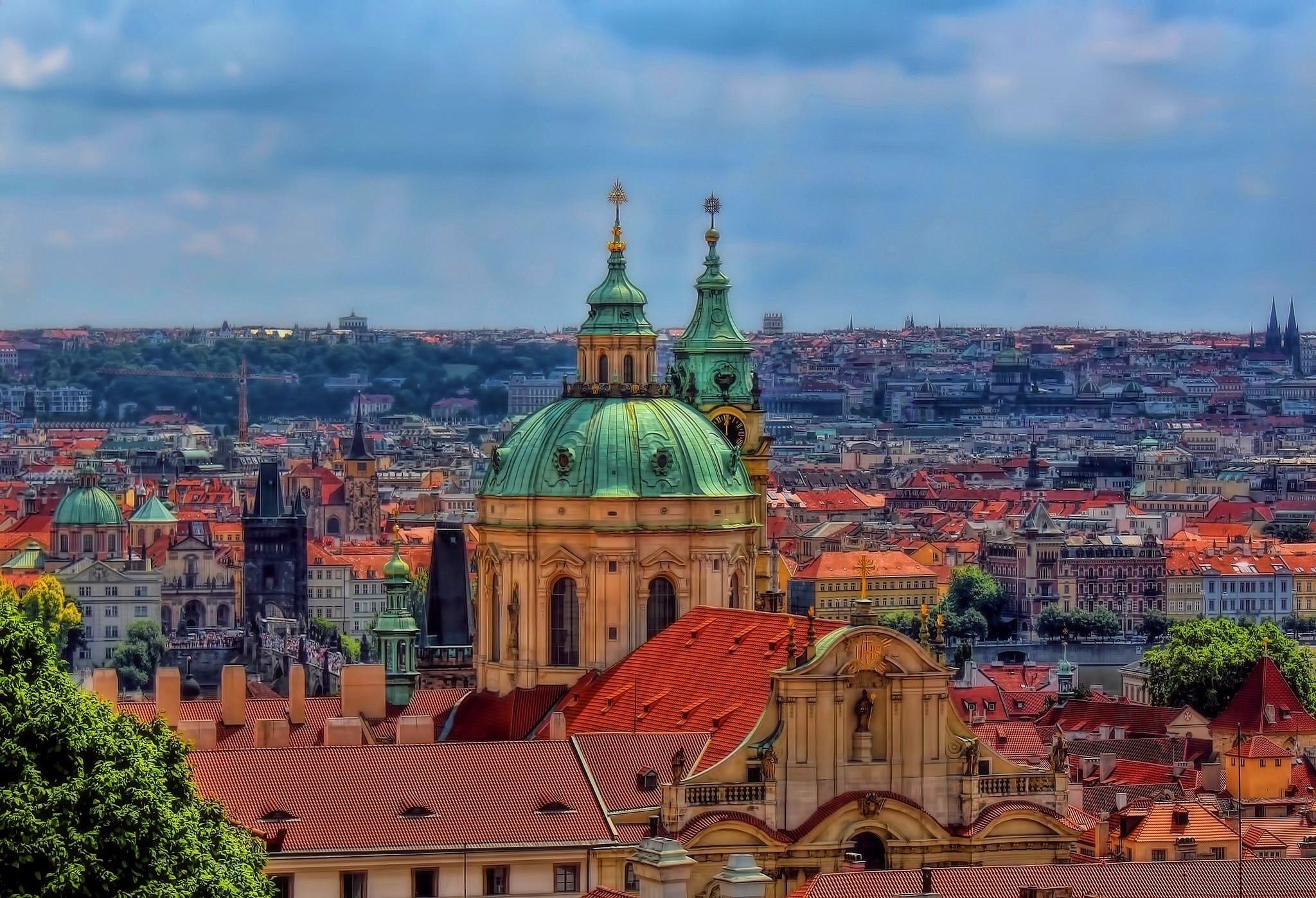 Free download wallpaper Cities, City, Colors, Colorful, Cityscape, Prague, Czech Republic, Man Made, Religious, St Nicholas Church on your PC desktop