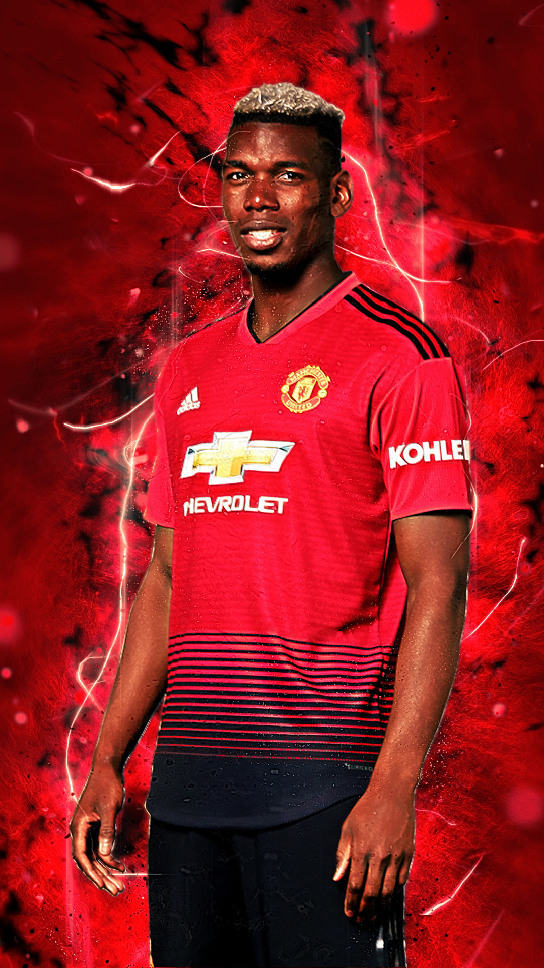 Download mobile wallpaper Sports, Soccer, French, Manchester United F C, Paul Pogba for free.