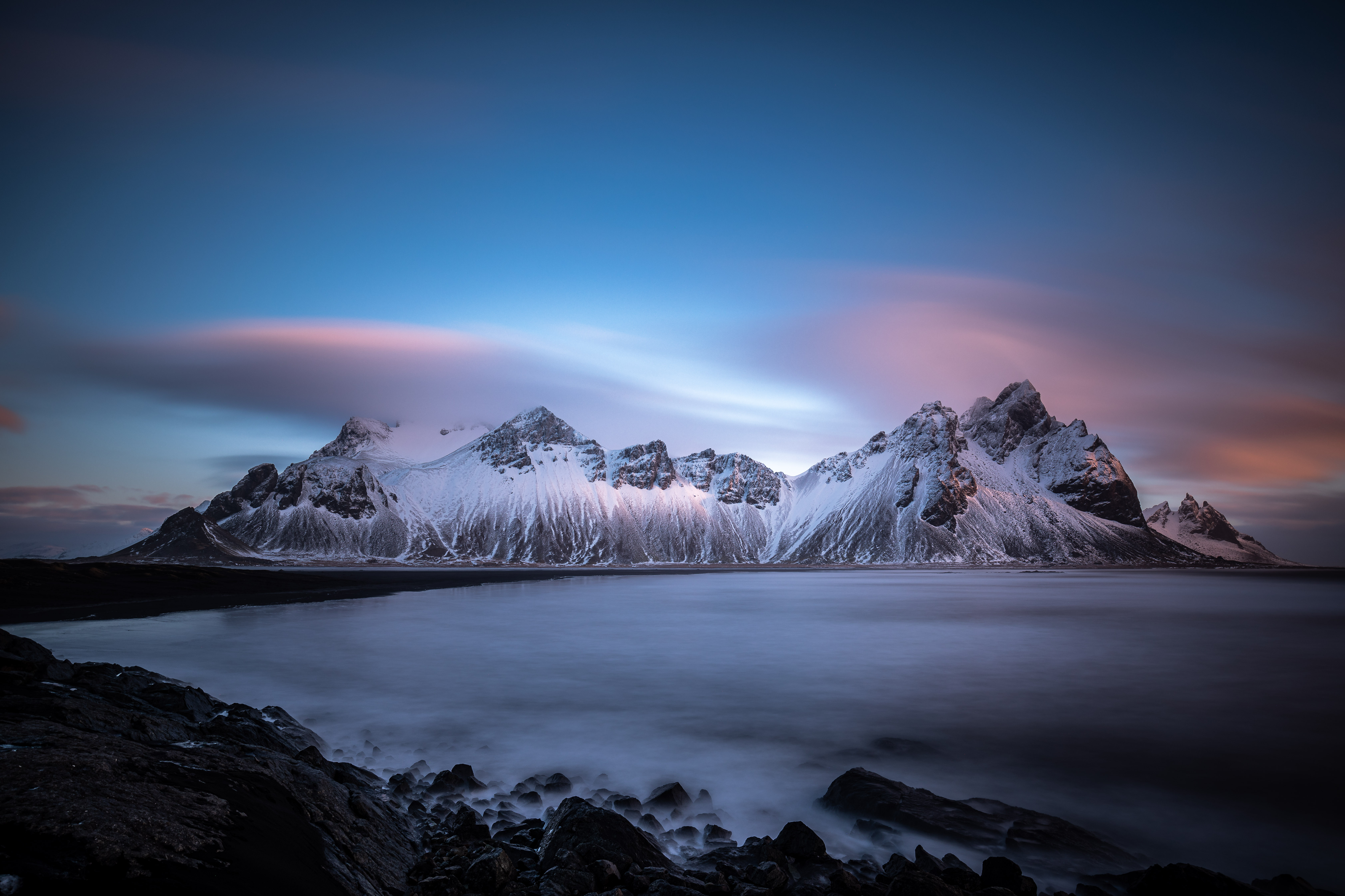 Скачать обои бесплатно Горы, Гора, Исландия, Земля/природа, Вестрахорн картинка на рабочий стол ПК