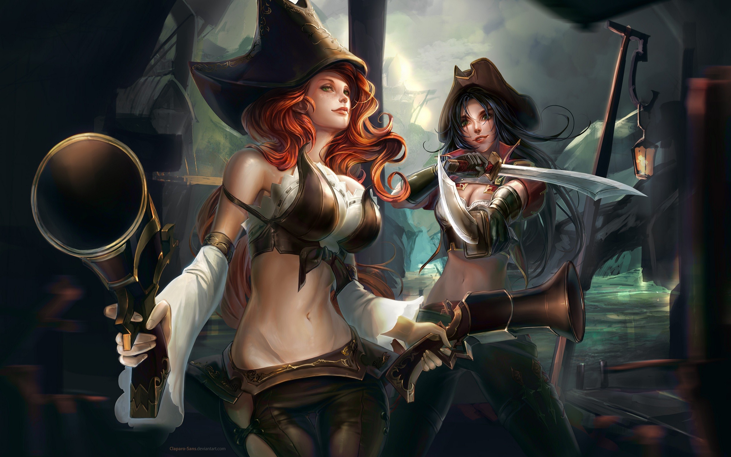 Download mobile wallpaper League Of Legends, Video Game, Katarina (League Of Legends), Miss Fortune (League Of Legends) for free.
