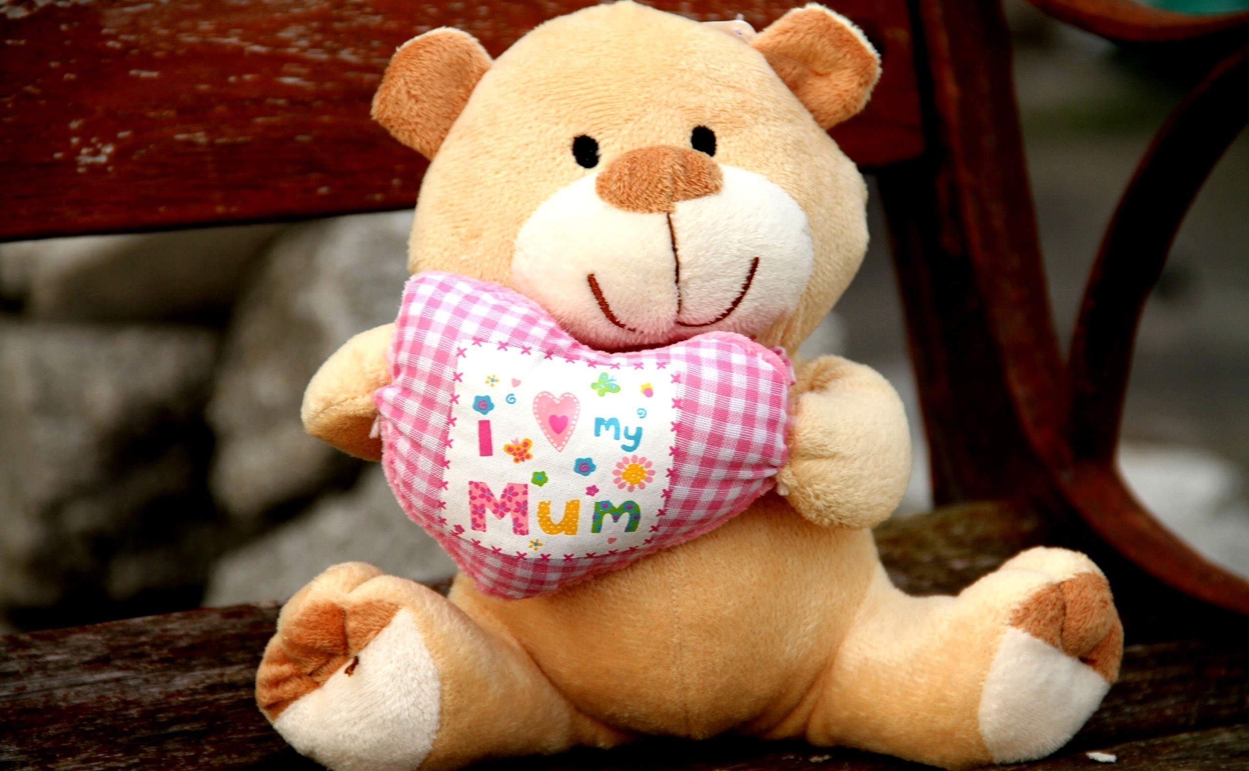 Download mobile wallpaper Bear, Toy, Heart, Love for free.