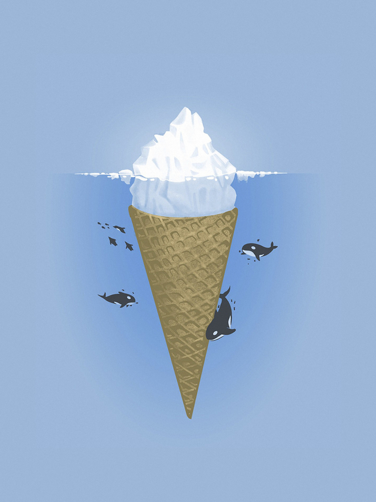 Download mobile wallpaper Ice Cream, Animal, Whale, Humor for free.