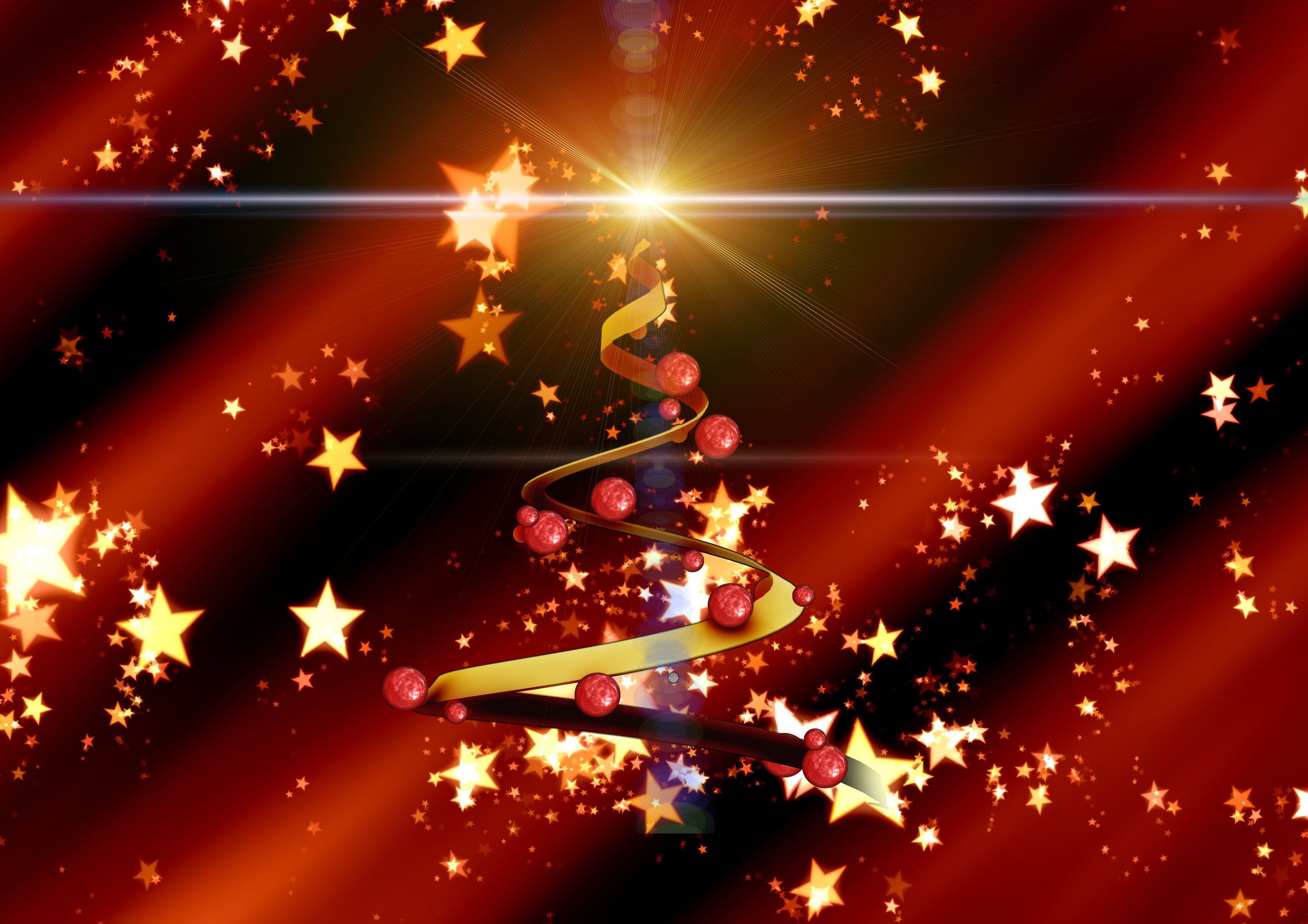 Скачать обои бесплатно Звезды, Красный, Рождество, Праздничные картинка на рабочий стол ПК