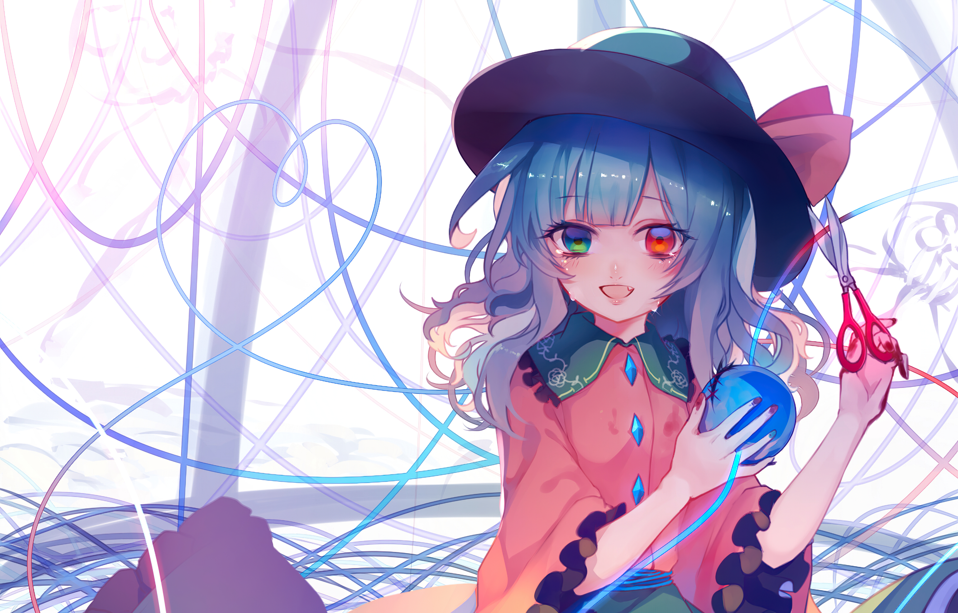 Free download wallpaper Anime, Heterochromia, Touhou, Koishi Komeiji on your PC desktop