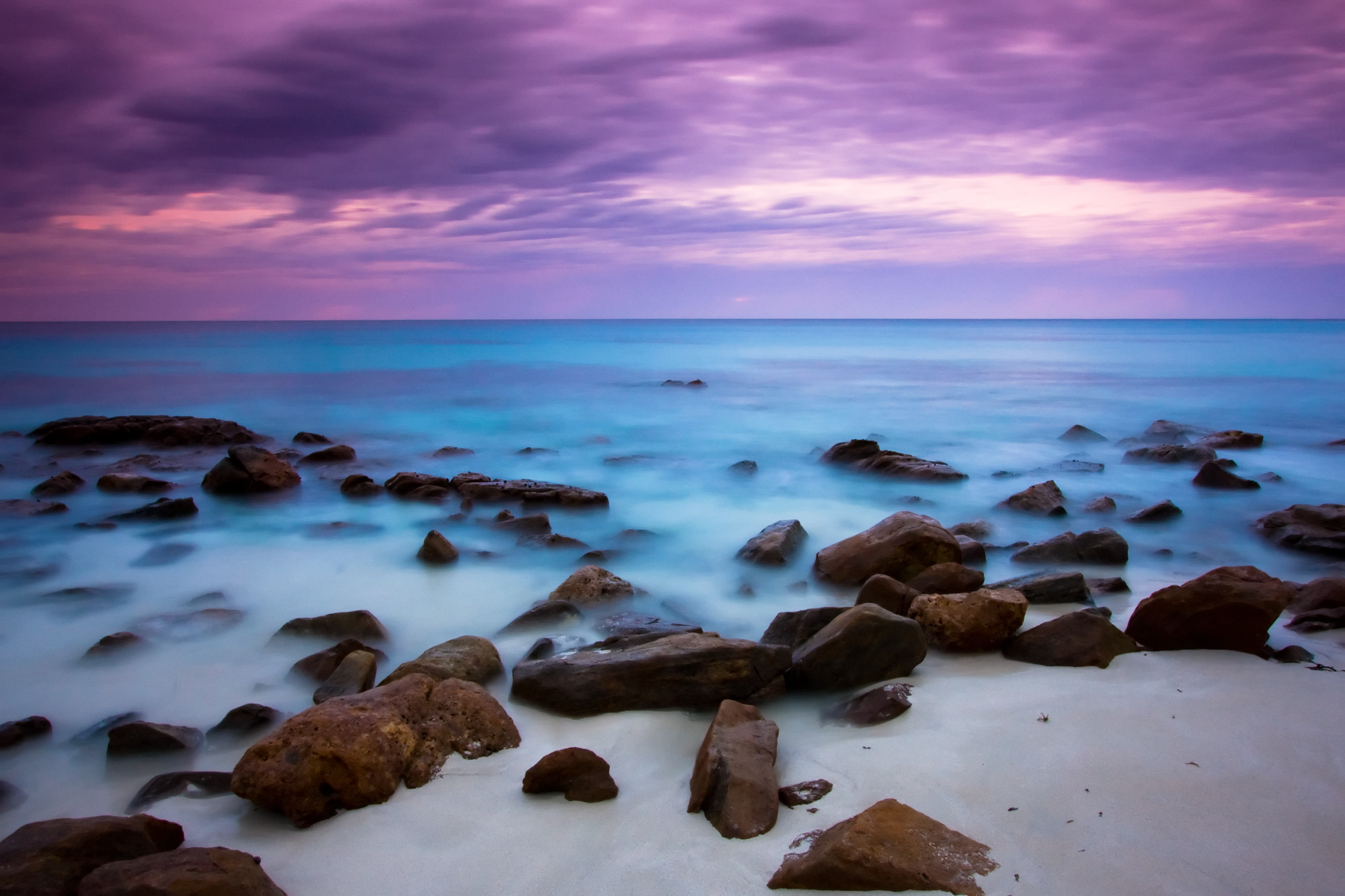 Téléchargez gratuitement l'image Coucher De Soleil, Mer, Horizon, Océan, Nuage, Pourpre, Ciel, Terre/nature sur le bureau de votre PC