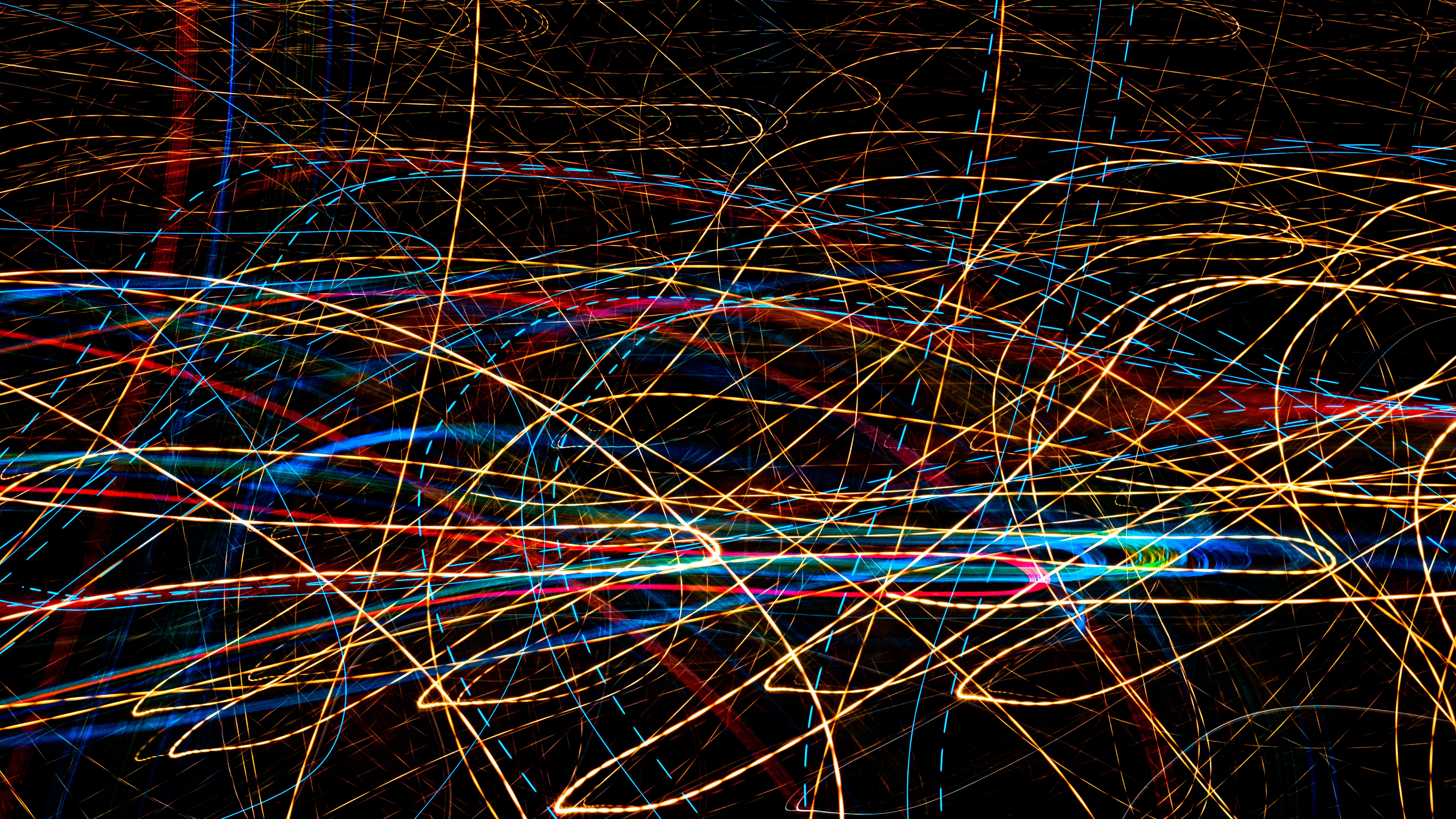 Download mobile wallpaper Freezelight, Long Exposure, Motley, Multicolored, Abstract, Lines, Glow for free.