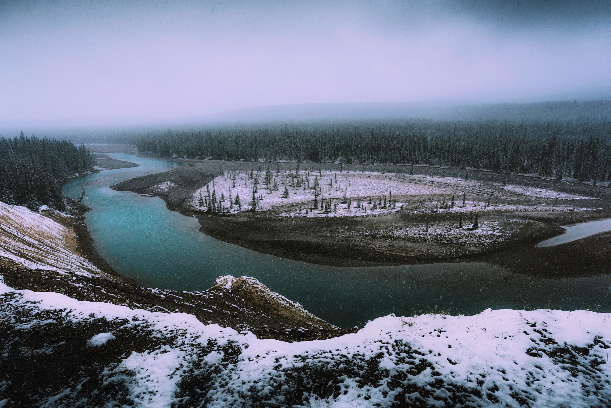Free download wallpaper Landscape, Winter, Nature, Snow, Forest, Earth, River on your PC desktop