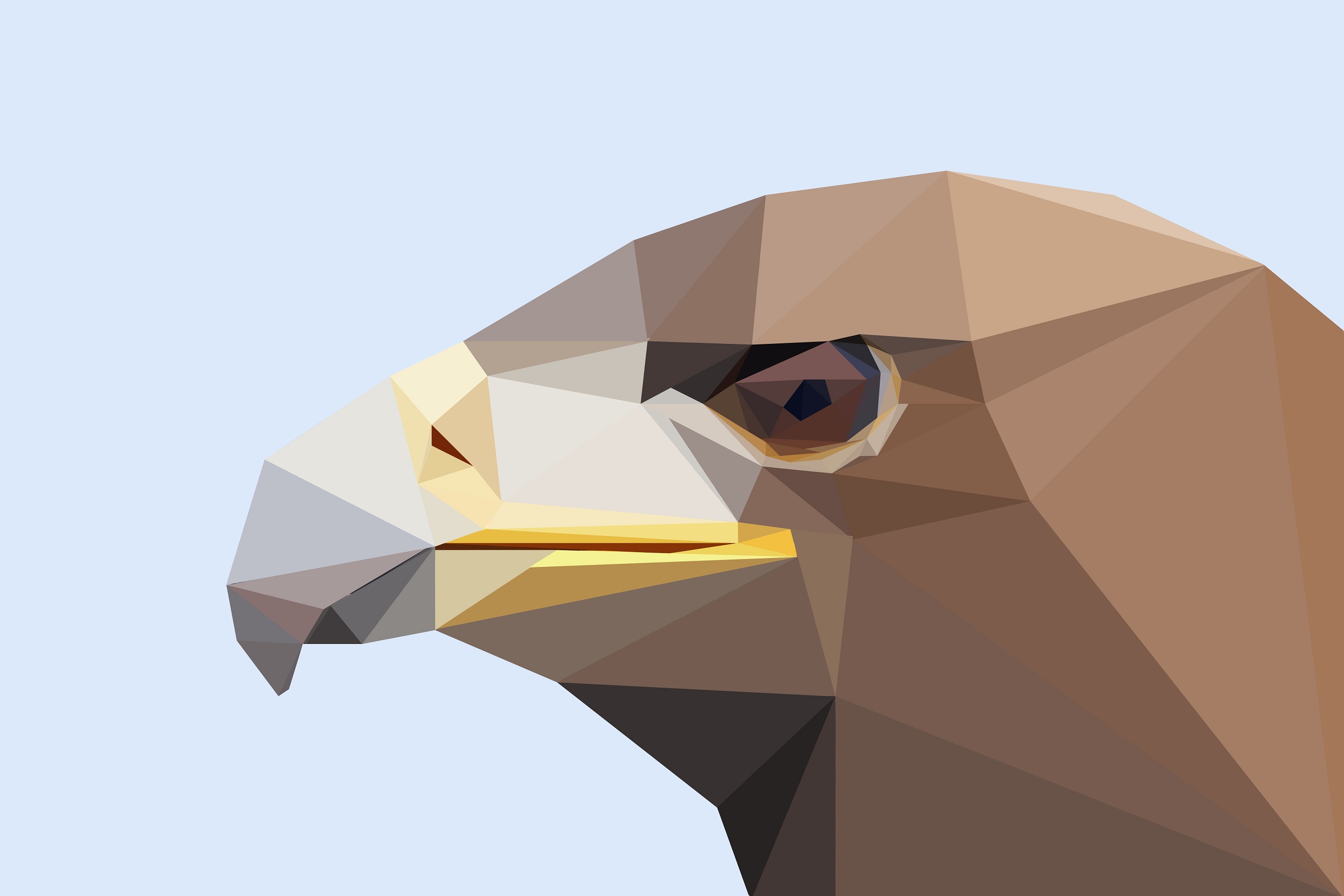 Download mobile wallpaper Abstract, Bird, Eagle, Facets, Polygon, Low Poly, Minimalist for free.