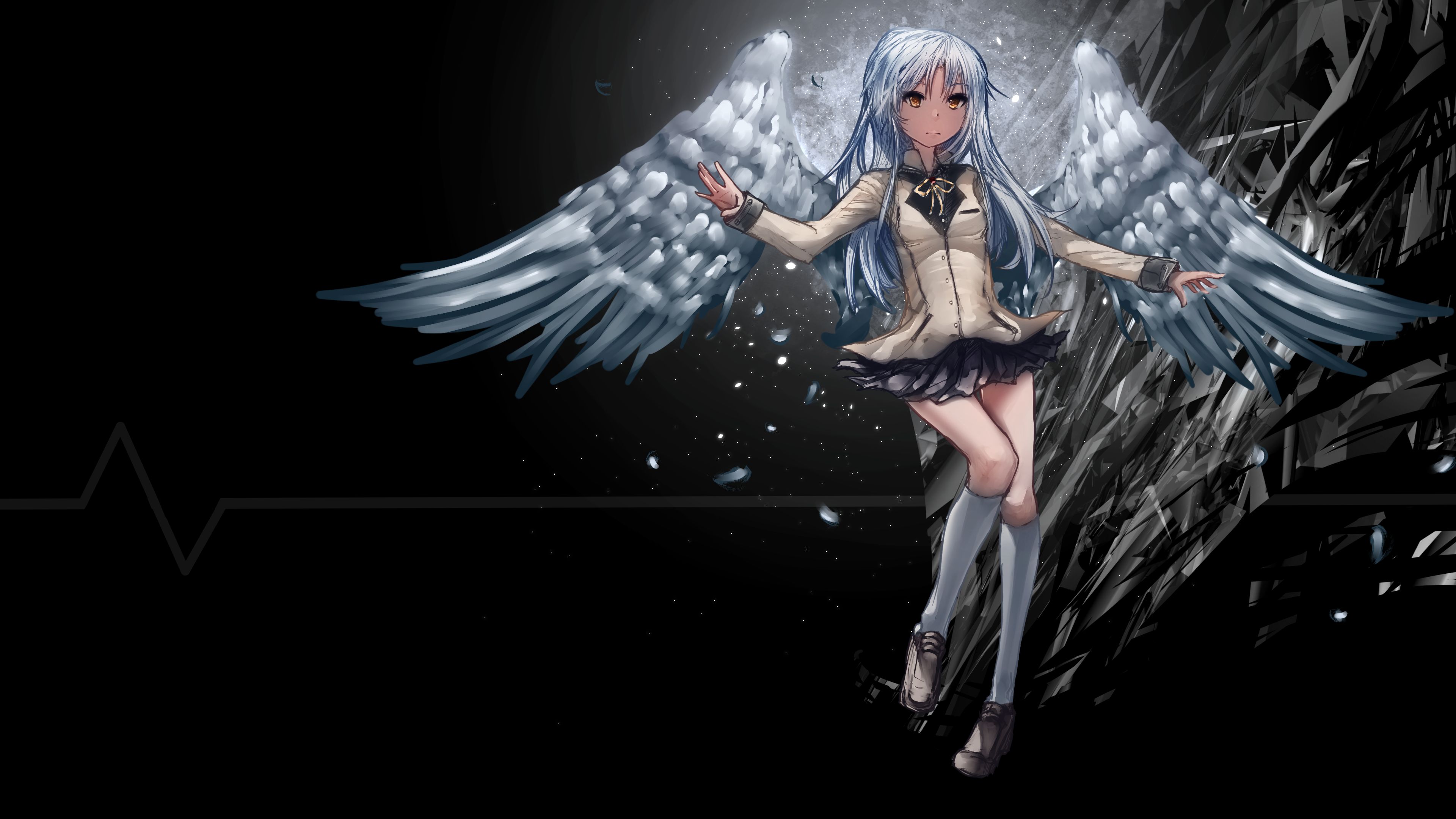Free download wallpaper Anime, Wings, Angel, Angel Beats!, Kanade Tachibana on your PC desktop