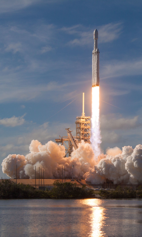 Download mobile wallpaper Rocket, Technology, Lift Off, Spacex, Falcon Heavy for free.