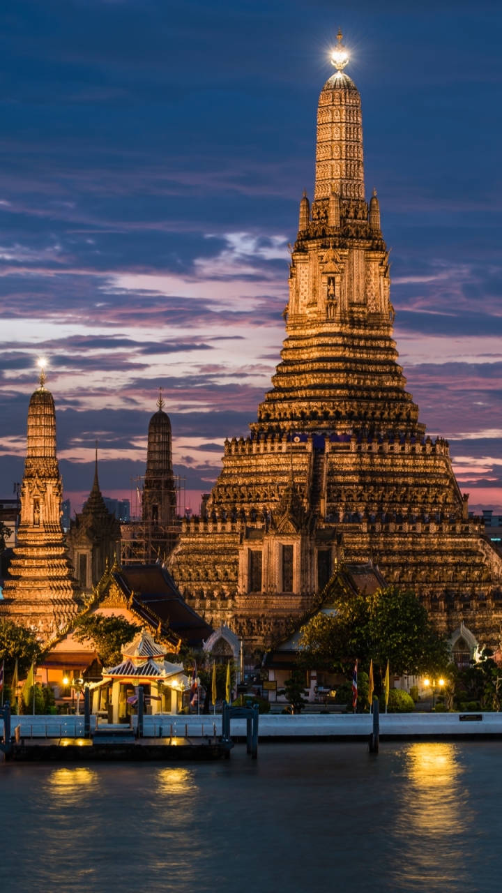 Descarga gratuita de fondo de pantalla para móvil de Templos, Religioso, Templo Budista Wat Arun.