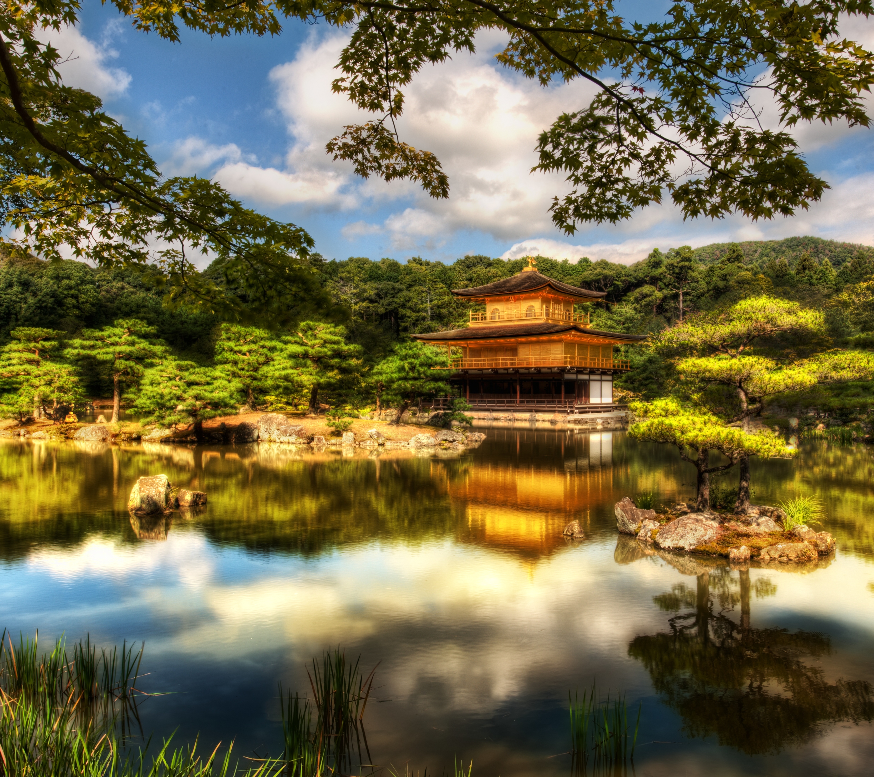 1101457 Hintergrundbild herunterladen religiös, kinkaku ji, kyōto, japan, tempel - Bildschirmschoner und Bilder kostenlos