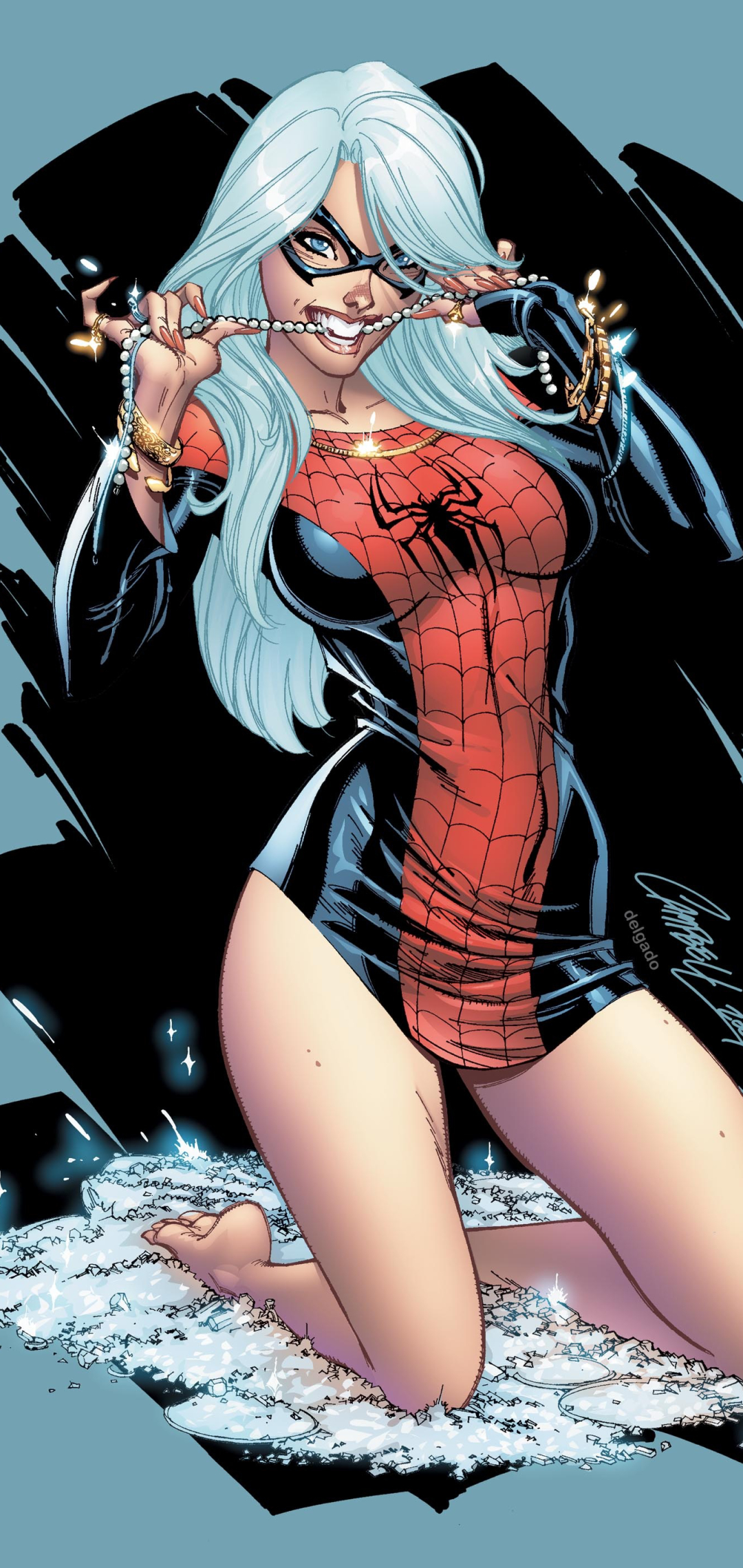 Baixar papel de parede para celular de Homem Aranha, História Em Quadrinhos, Gato Preto (Marvel Comics) gratuito.