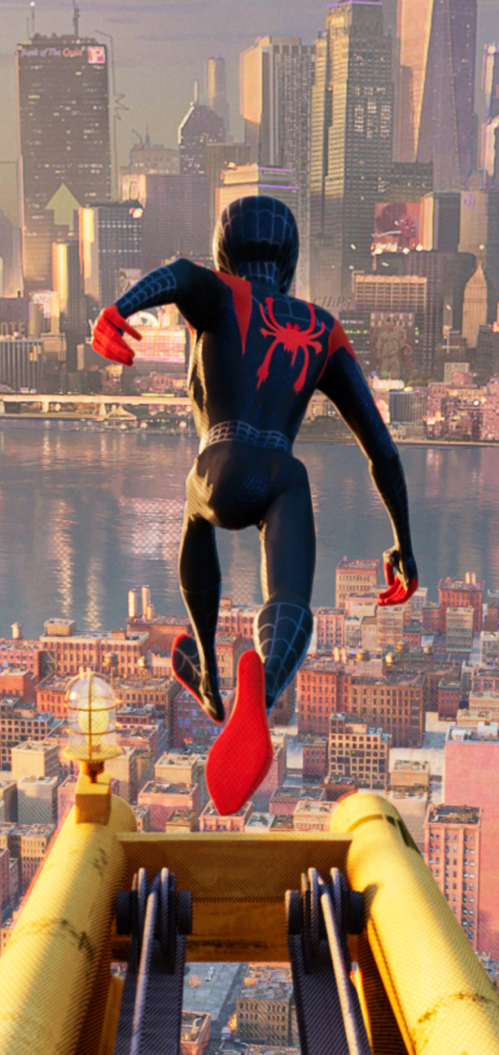 Handy-Wallpaper Filme, Superheld, Spider Man, Meilen Morales, Spider Man: A New Universe kostenlos herunterladen.