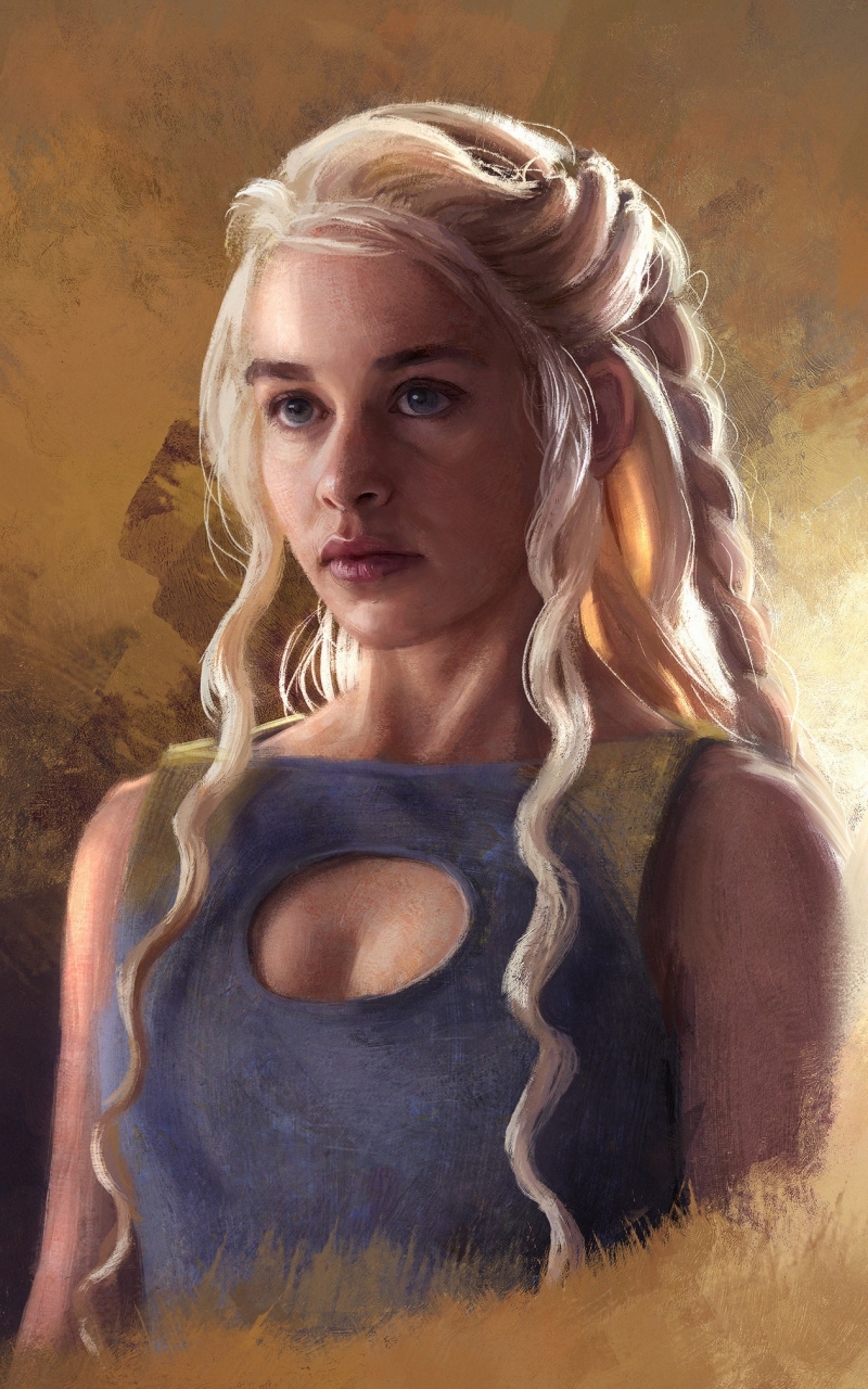 Handy-Wallpaper Blond, Blaue Augen, Blondinen, Fernsehserien, Lange Haare, Game Of Thrones: Das Lied Von Eis Und Feuer, Daenerys Targaryen, Emilia Clarke kostenlos herunterladen.