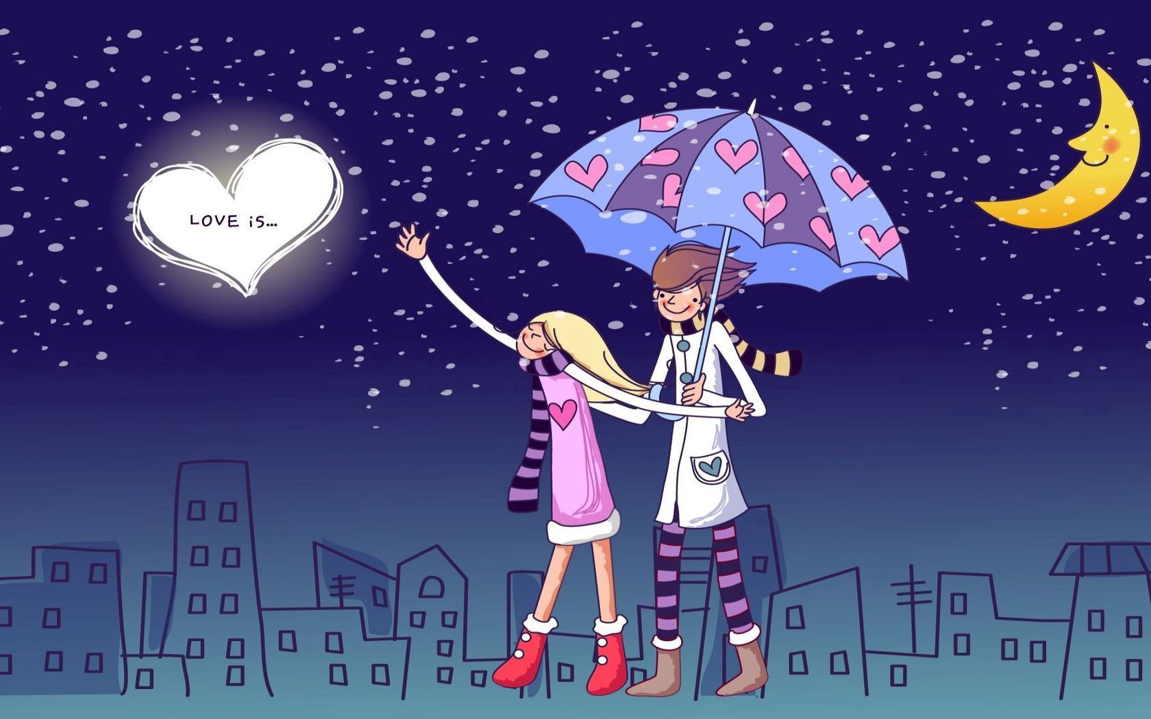 Laden Sie das Liebe, Paar, Bild, Spaziergang, Bummel, Regenschirm, Regen, Zeichnung-Bild kostenlos auf Ihren PC-Desktop herunter