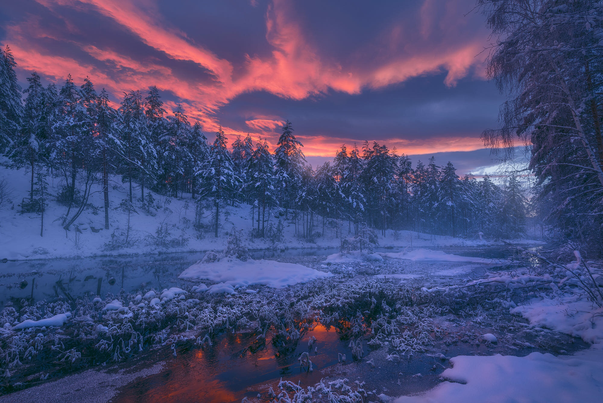 Free download wallpaper Winter, Nature, Snow, Earth, River on your PC desktop