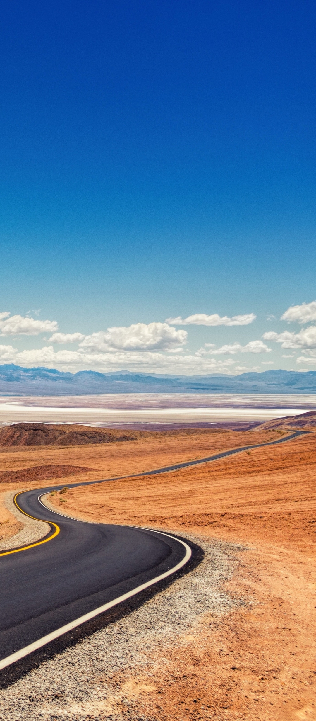 Download mobile wallpaper Landscape, Nature, Sky, Desert, Road, Man Made for free.