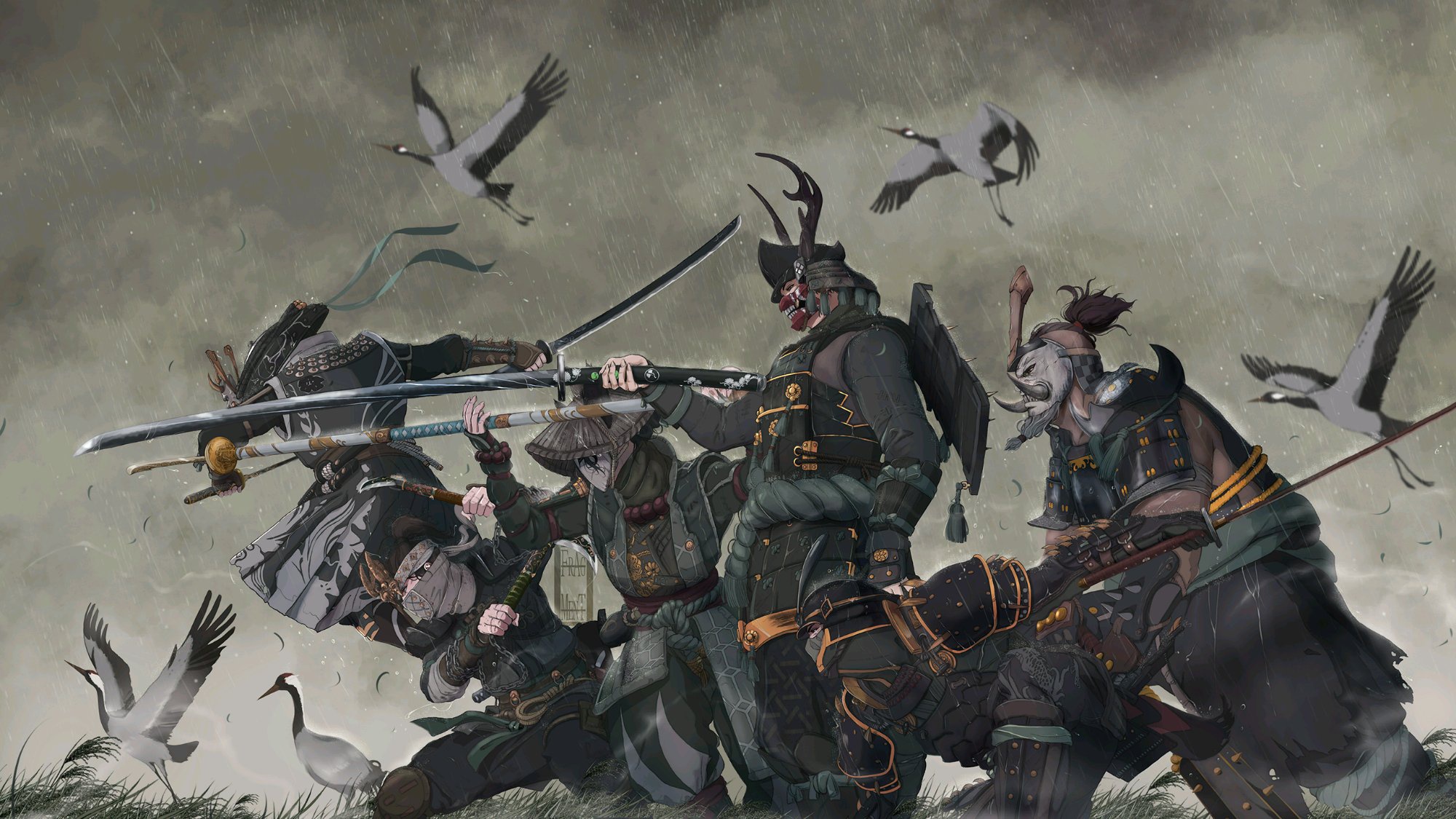 Download mobile wallpaper Fantasy, Warrior, Samurai, Oriental, Sword, Katana for free.