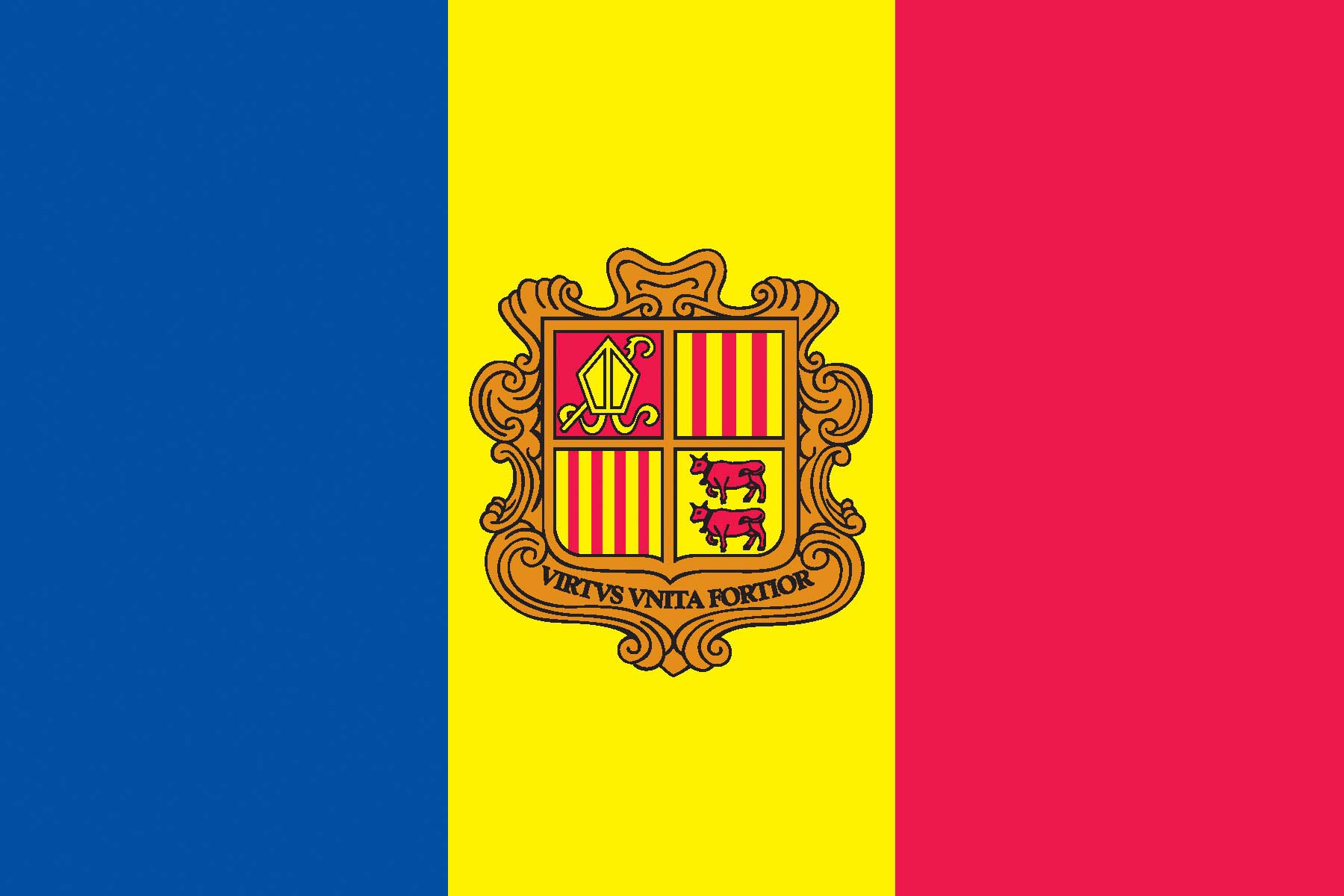 Download mobile wallpaper Flag Of Andorra, Flags, Misc for free.