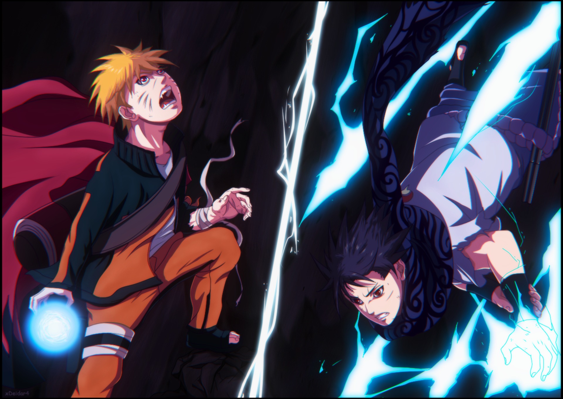 Laden Sie das Naruto, Animes, Sasuke Uchiha, Naruto Uzumaki, Rasengan (Naruto)-Bild kostenlos auf Ihren PC-Desktop herunter