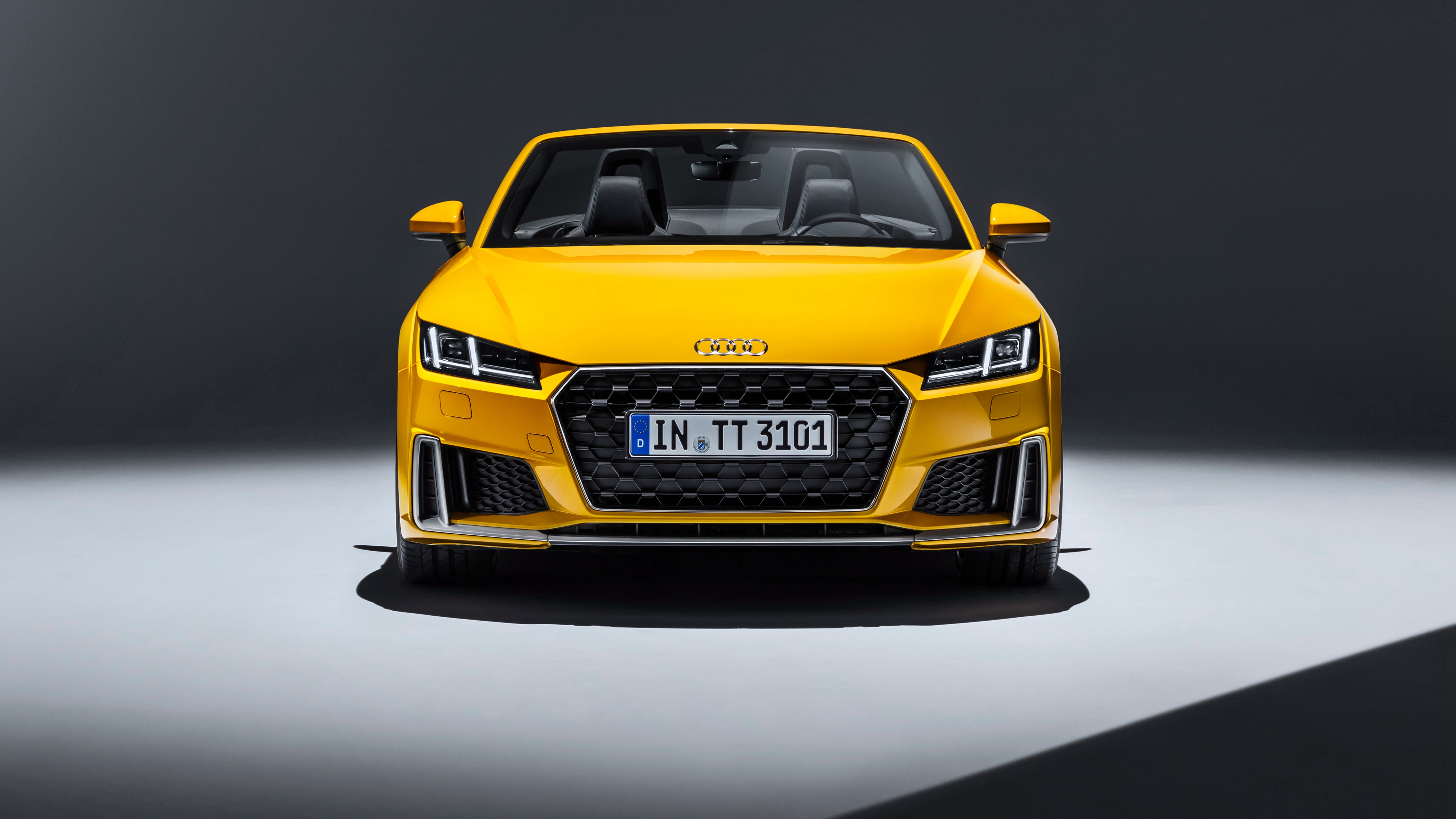 Download mobile wallpaper Audi, Car, Cabriolet, Audi Tt, Vehicles, Yellow Car for free.