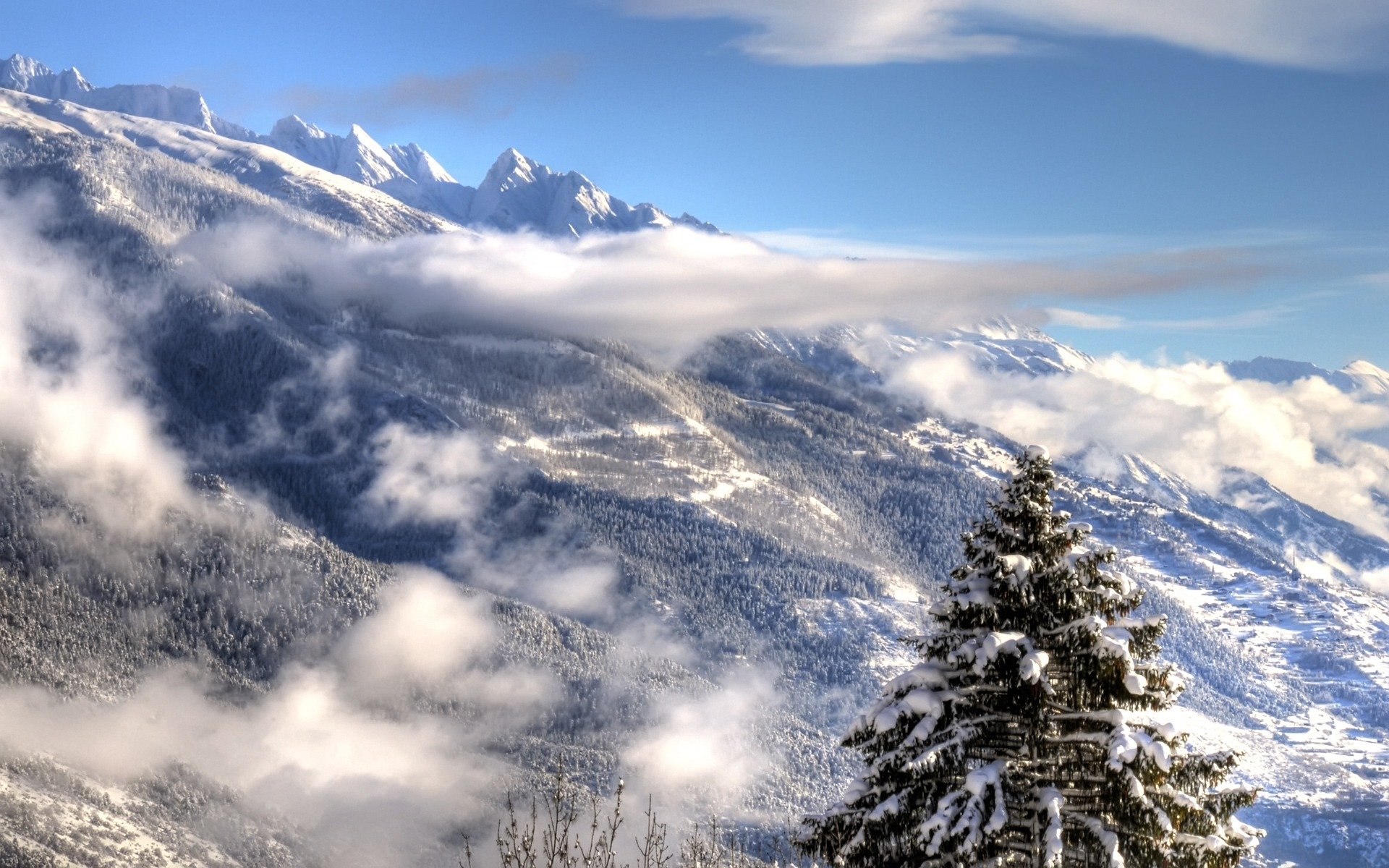 Téléchargez gratuitement l'image Montagne, L'hiver, Terre/nature sur le bureau de votre PC