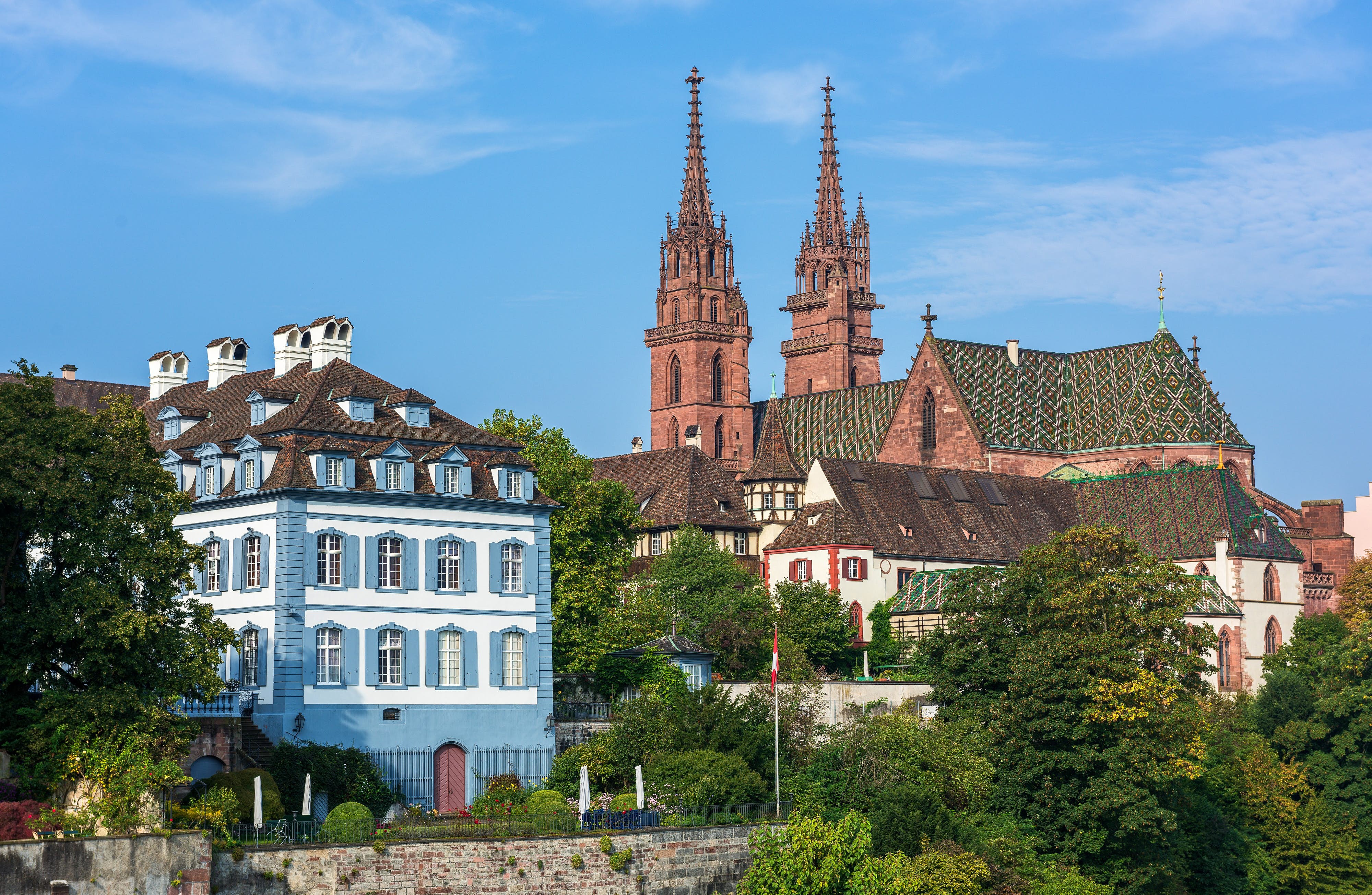 Laden Sie das Gebäude, Schweiz, Kathedrale, Religiös, Basel-Bild kostenlos auf Ihren PC-Desktop herunter