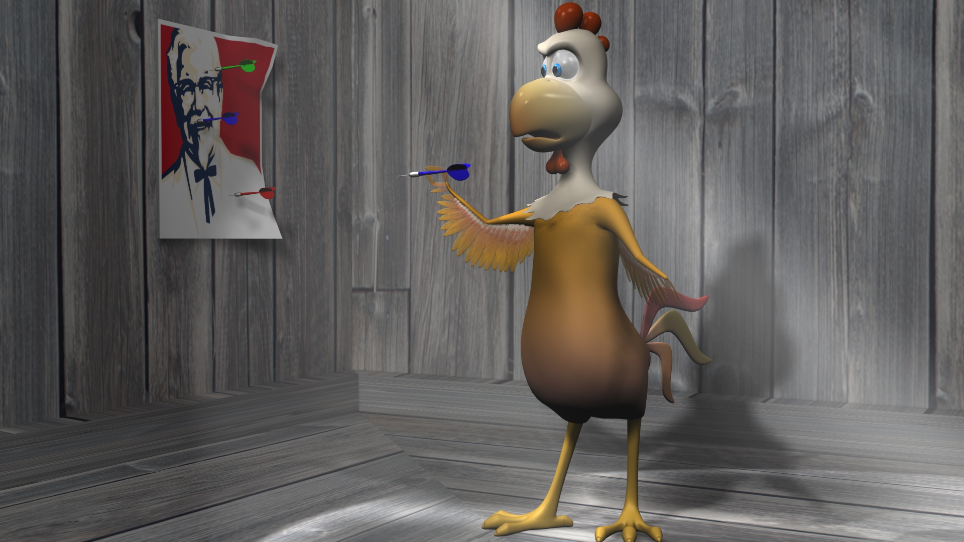 Free download wallpaper Cartoon, 3D, Artistic, Chicken, 3D Art on your PC desktop