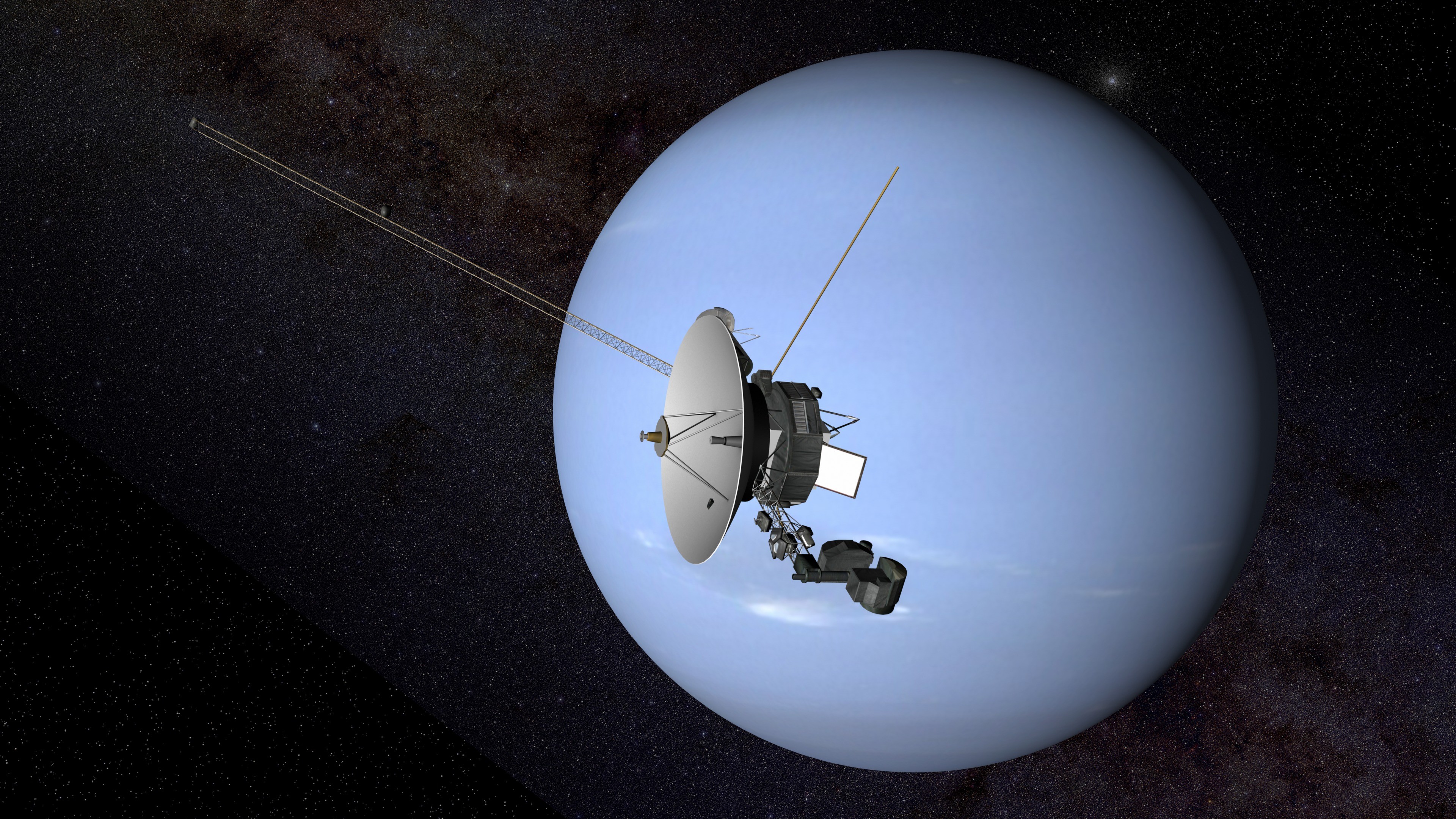 771553 скачать картинку вояджер 2, научная фантастика, спутник, нептун (планета), космос - обои и заставки бесплатно