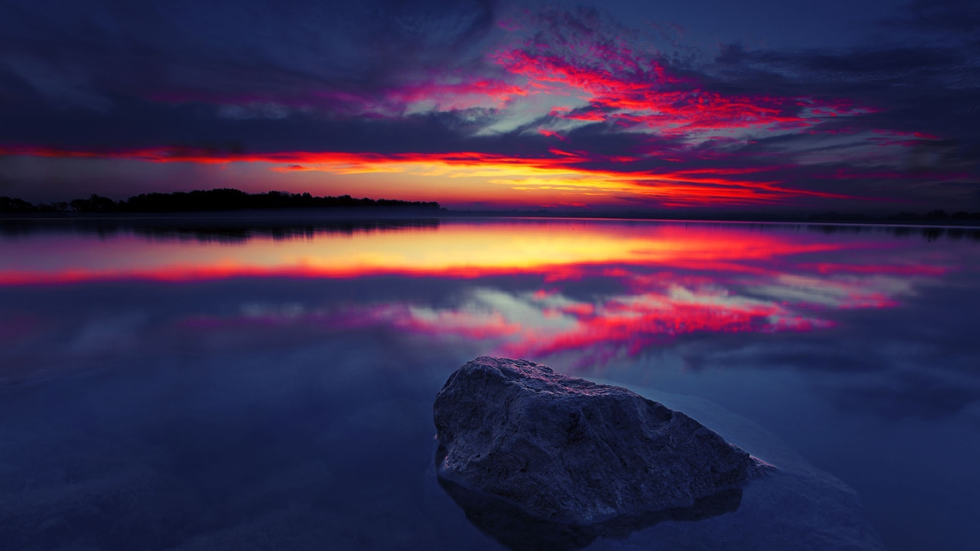 Free download wallpaper Sunset, Pink, Horizon, Lake, Earth, Purple on your PC desktop