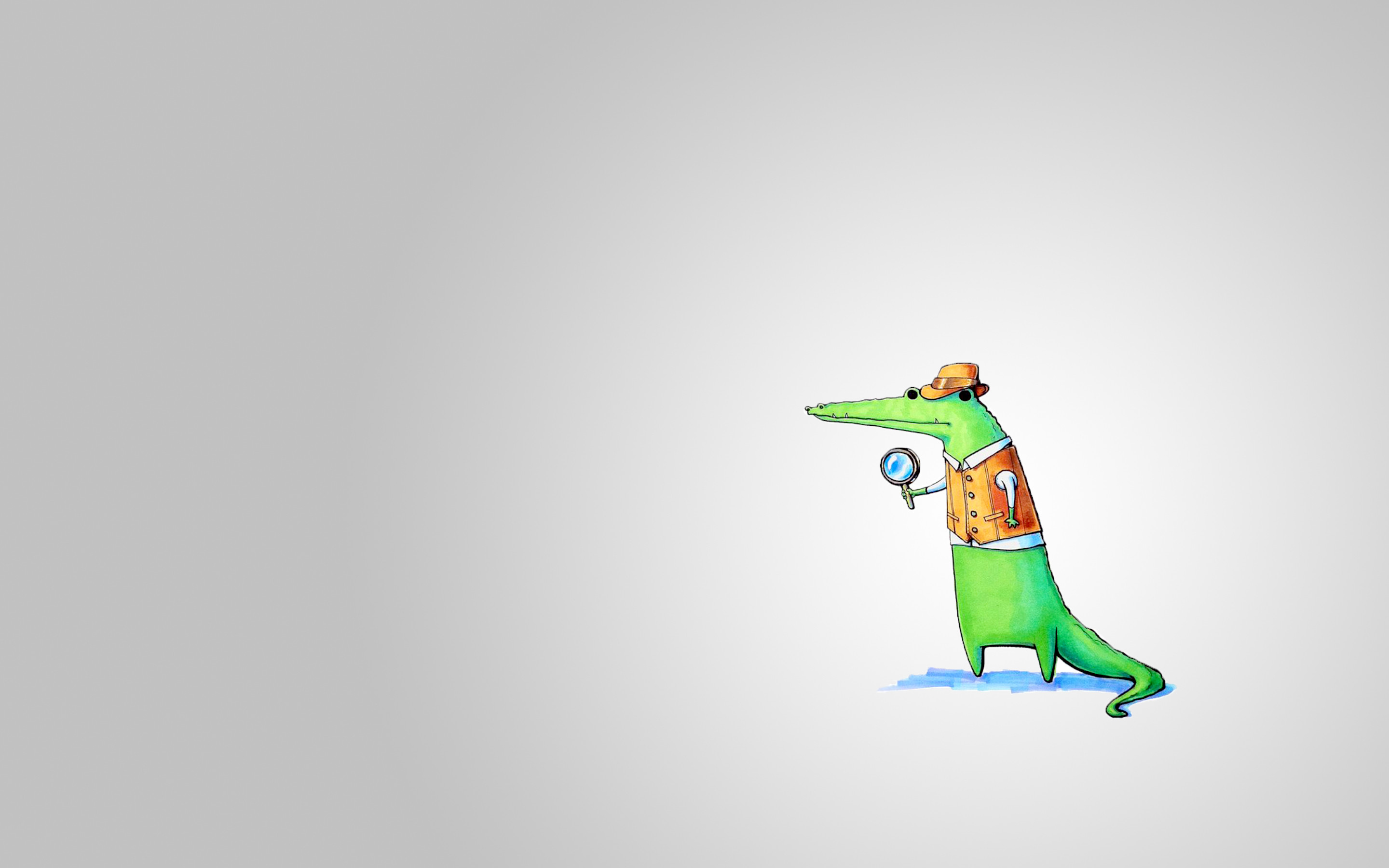 541084 descargar imagen dibujo, humor, animales, caimán, lupa: fondos de pantalla y protectores de pantalla gratis