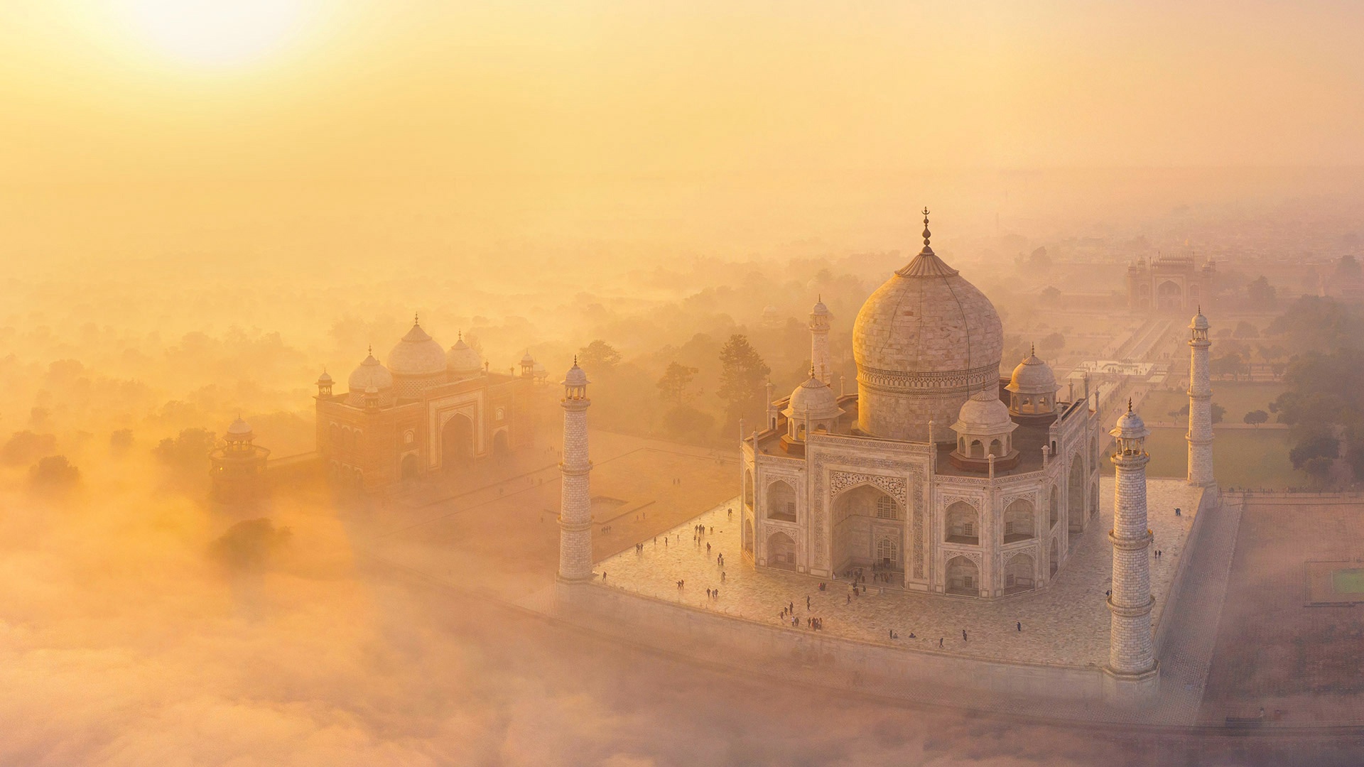 Téléchargez des papiers peints mobile Taj Mahal, Bâtiment, Dôme, Inde, Architecture, Les Monuments, Construction Humaine gratuitement.