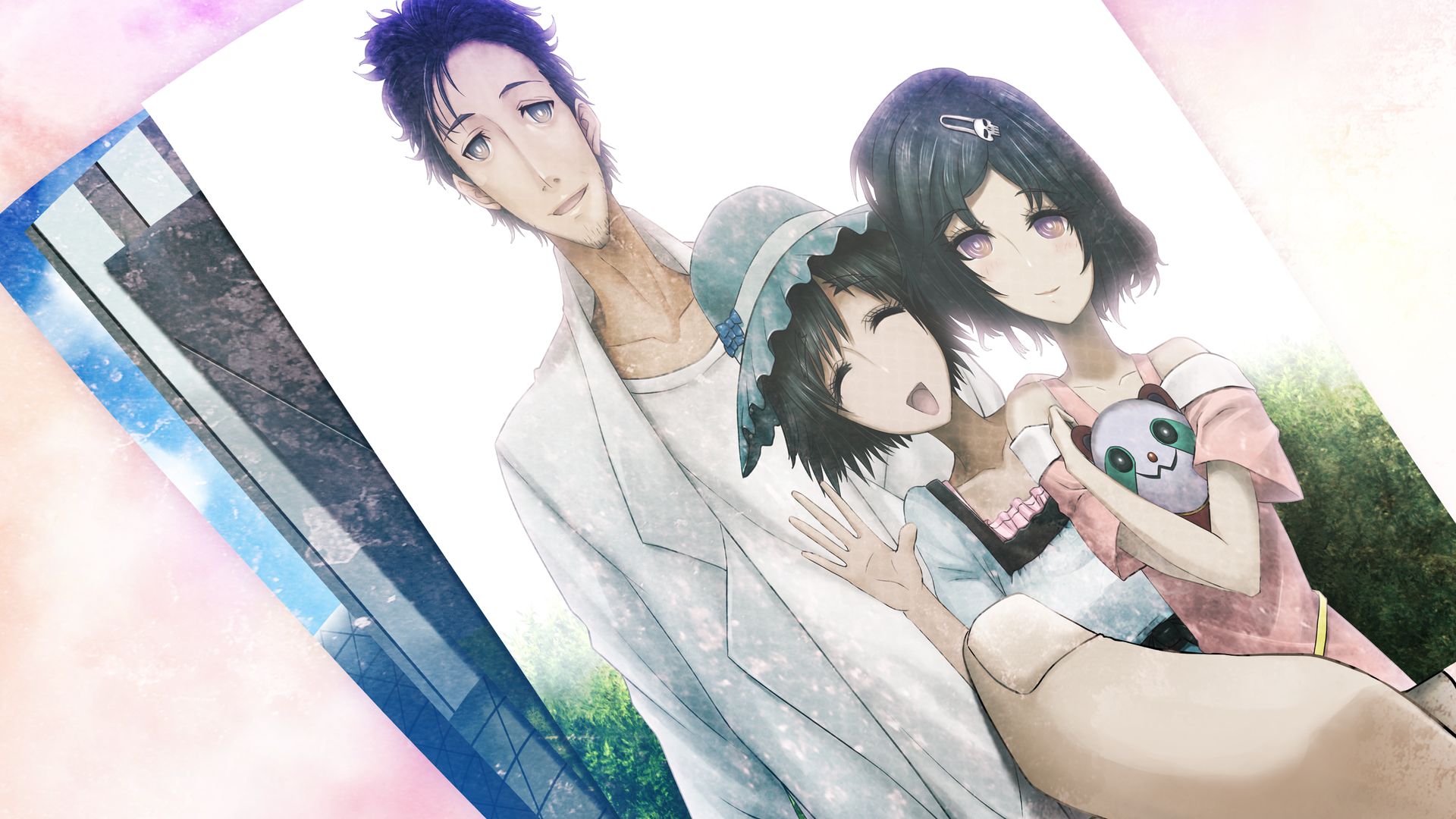 Download mobile wallpaper Anime, Steins Gate, Rintaro Okabe, Mayuri Shiina, Ruka Urushibara for free.