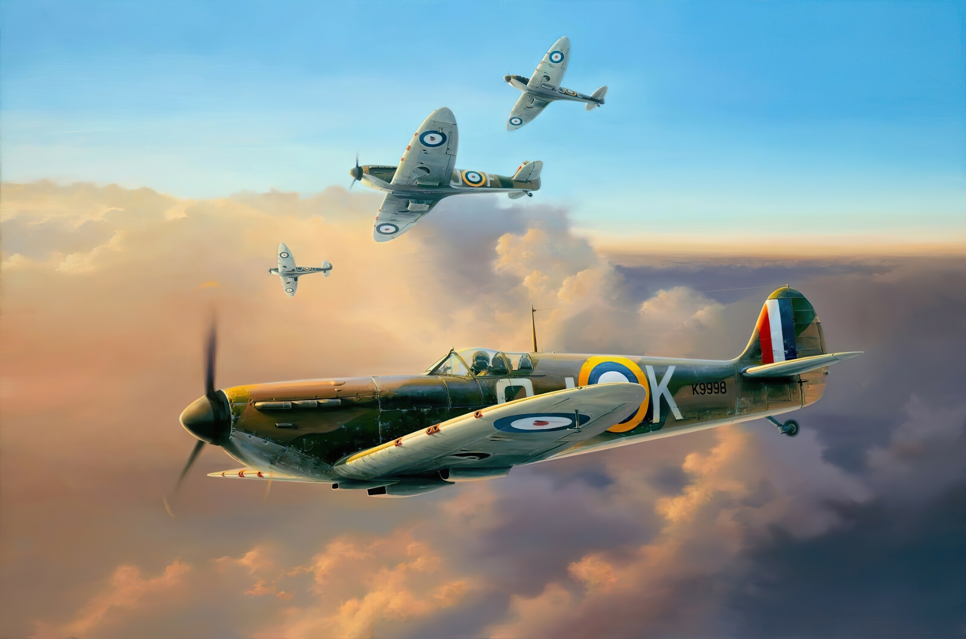 Téléchargez des papiers peints mobile Avions, Militaire, Avion De Guerre, Supermarine Spitfire, Avions Militaires gratuitement.